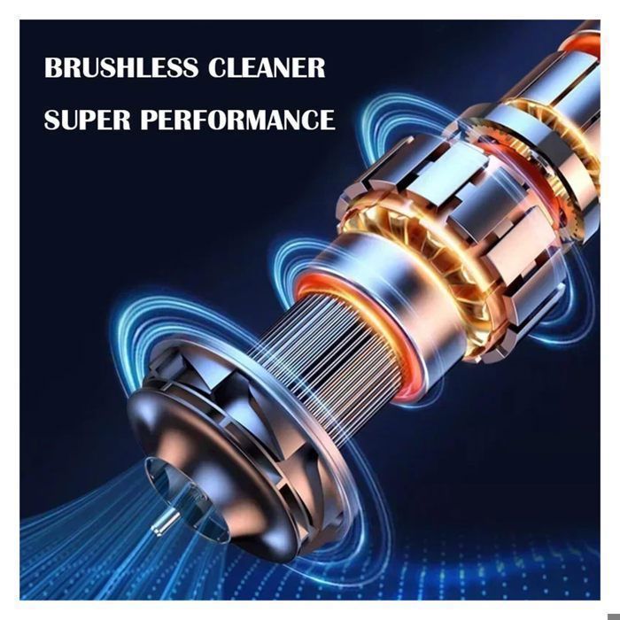 Car vacuum cleaner, multi-function cordless vacuum cleaner, powerful handheld vacuum cleaner 6000/10000pa (grey (6000pa))