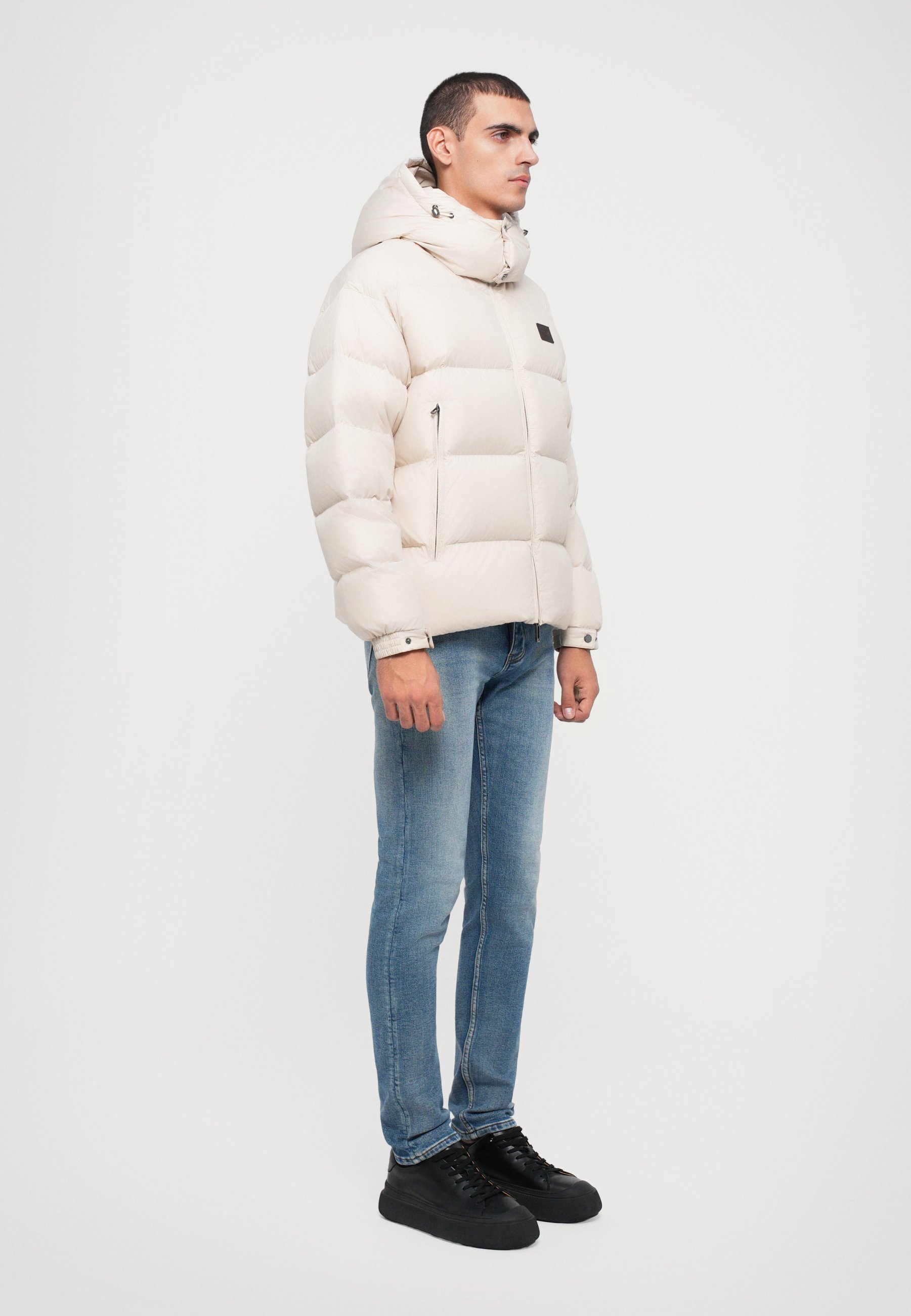 Emporio Armani JACKET - Páperová bunda - ecru