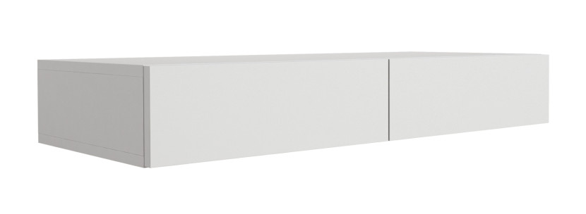 Toaletka z dwiema szufladami, front gładki, biały, 100 x 40 x 16 cm