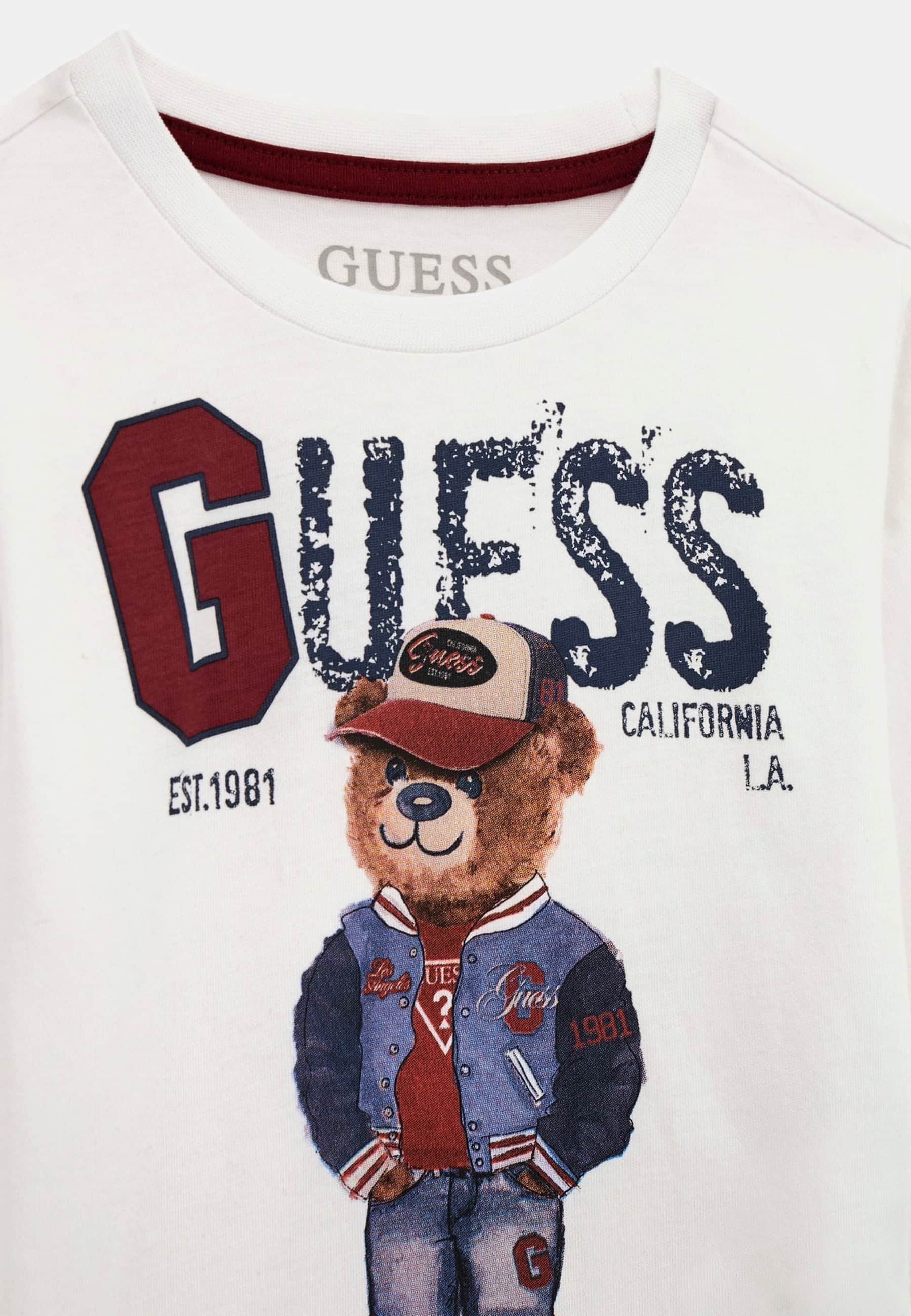 Guess met logo-opdruk - Top met lange mouwen - wit