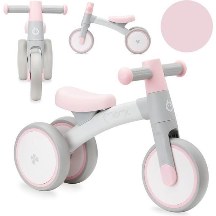 MoMi TEDI – Draisienne Bébé sans Pédales – Ultra Légère 1,35 kg – Cadre Aluminium – 1 à 3 Ans – Rose