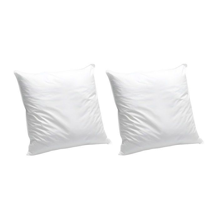 Juego de 2 almohadas de algodón orgánico de 60 x 60 cm de NATUREA - 550 g/m² - Blanco - NATURE COMFORT