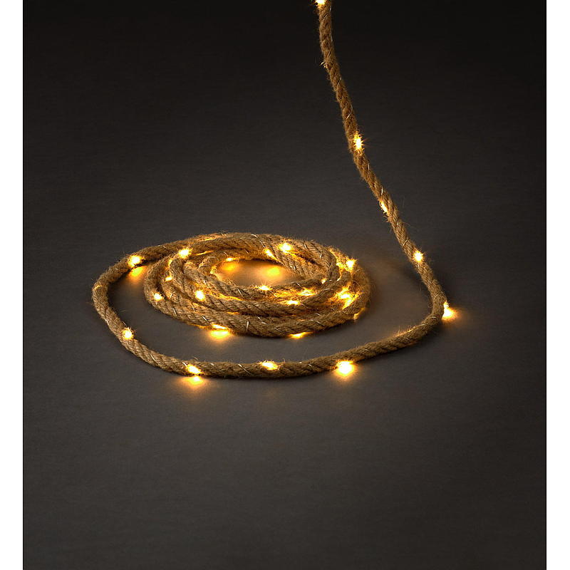 Hjem Hamptau 4,5 m, med 60 LED-lys