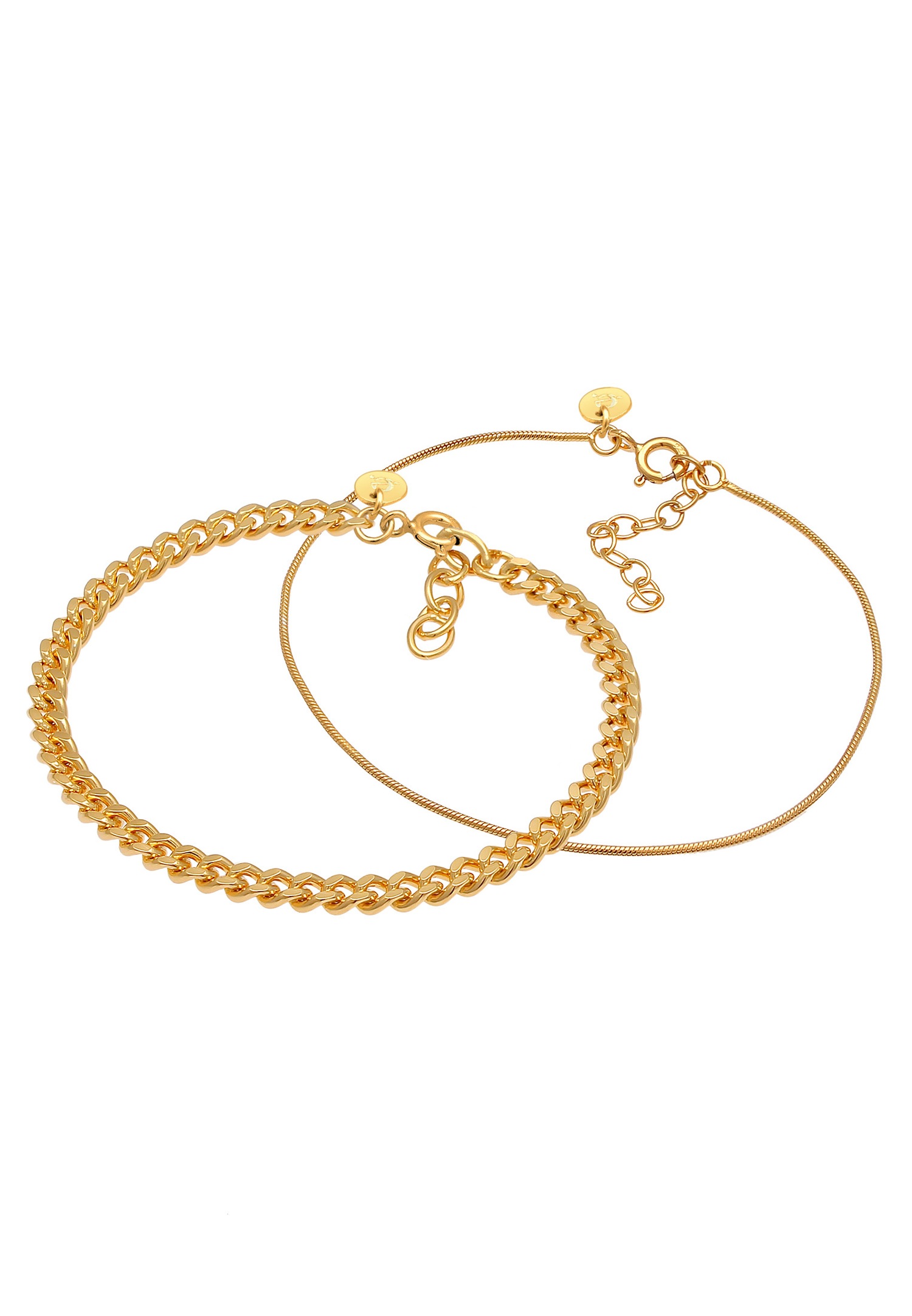 Elli PREMIUM Collier à maillons pour femmes Basic Minimal Elegant en argent sterling 925