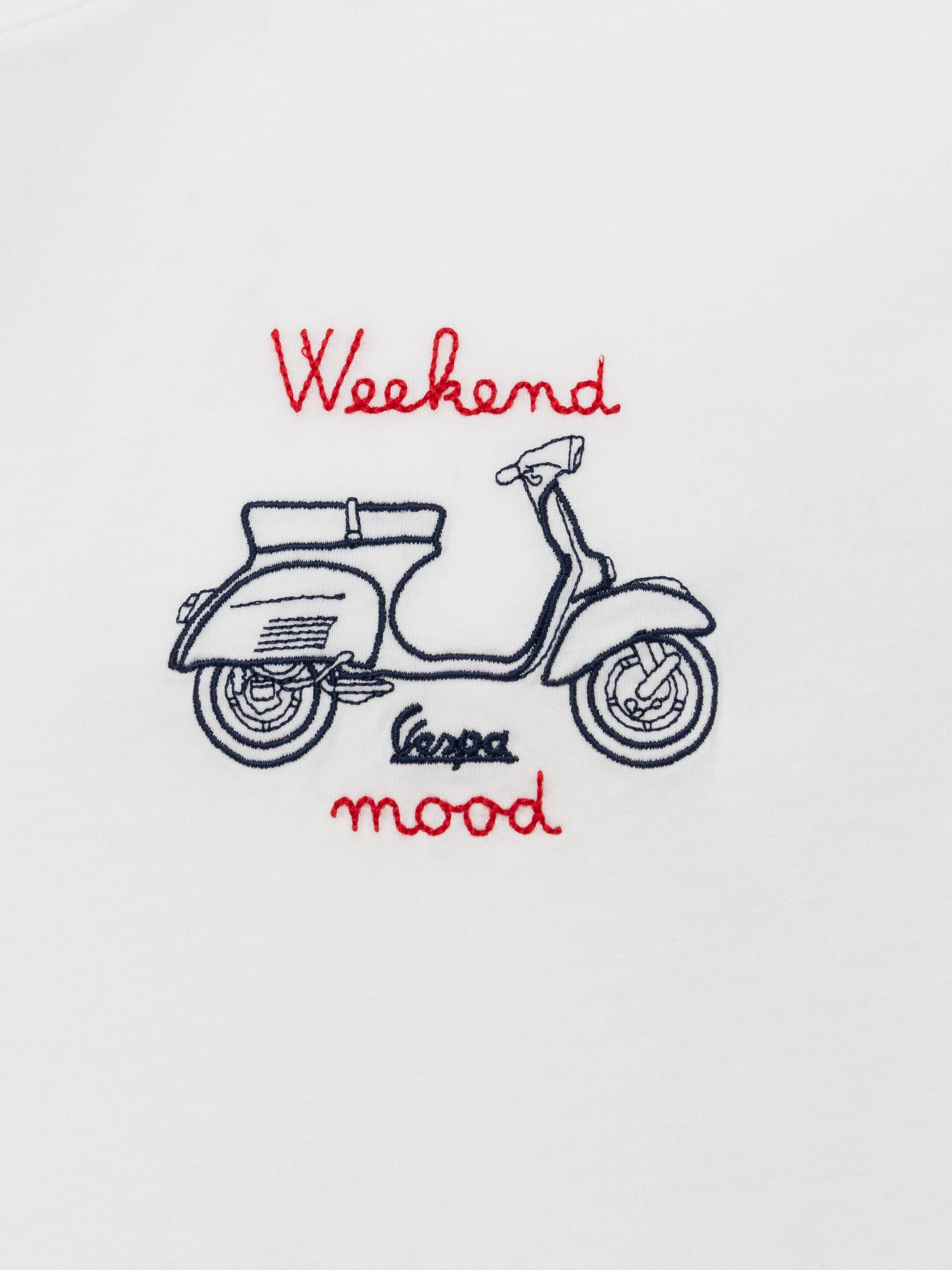 T-shirt Man in cotone con ricamo Vespa Week End Mood | VESPA SPECIAL E