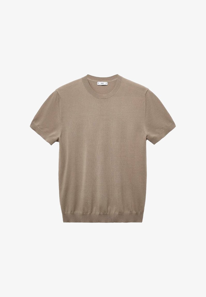 Mango Basic T-shirt - bruin