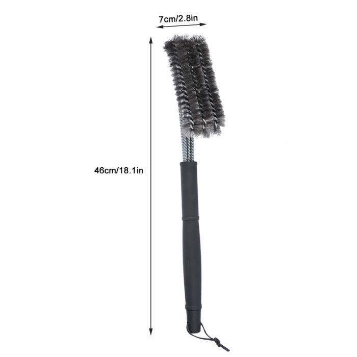 Barbecue brush, stainless steel with a plastic handle, barbecue accessories, grill cleaning kit