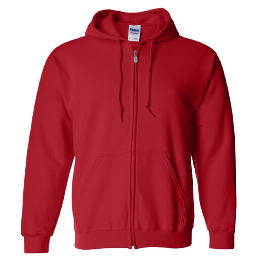 Moletom com zíper Gildan masculino, ideal para esportes e academia.