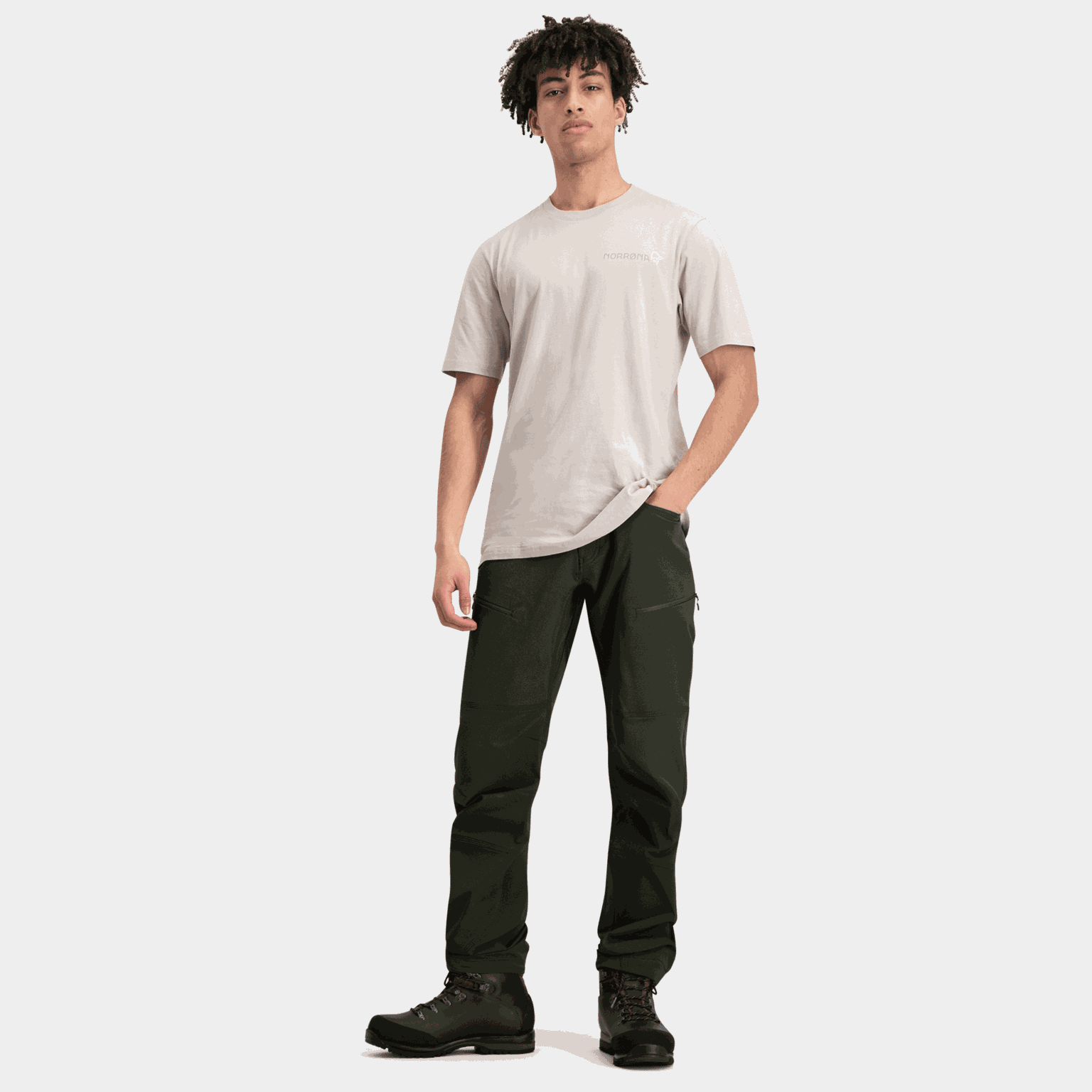  Camiseta de algodão bicolor /29, Camiseta masculina