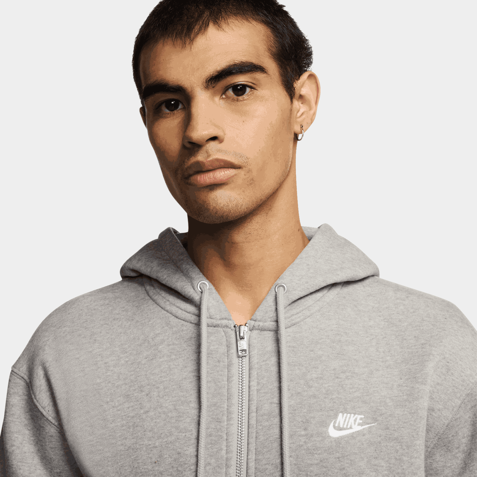  Veste polaire Club avec fermeture éclair intégrale et capuche, veste homme avec capuche