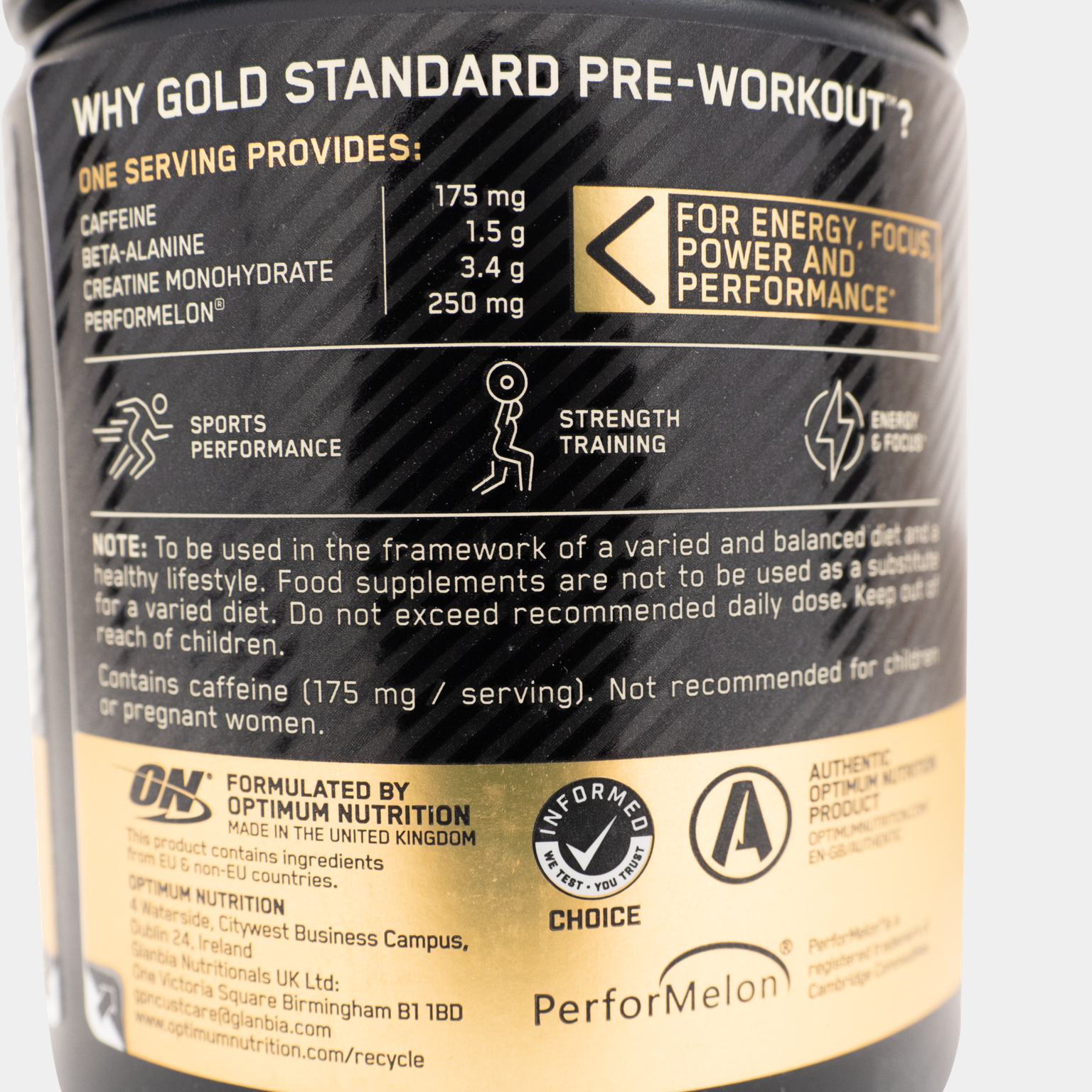  Gold Standard Pre Workout 330 g, suplement w proszku przedtreningowy