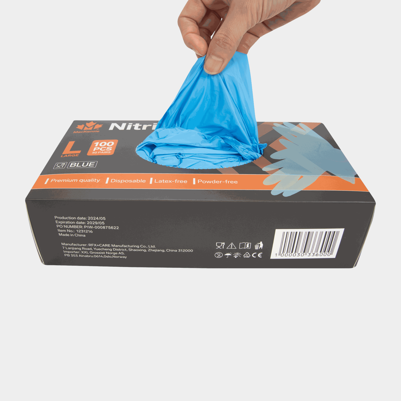 Gants en nitrile, 50 paires, gants jetables, nitrile – bleus