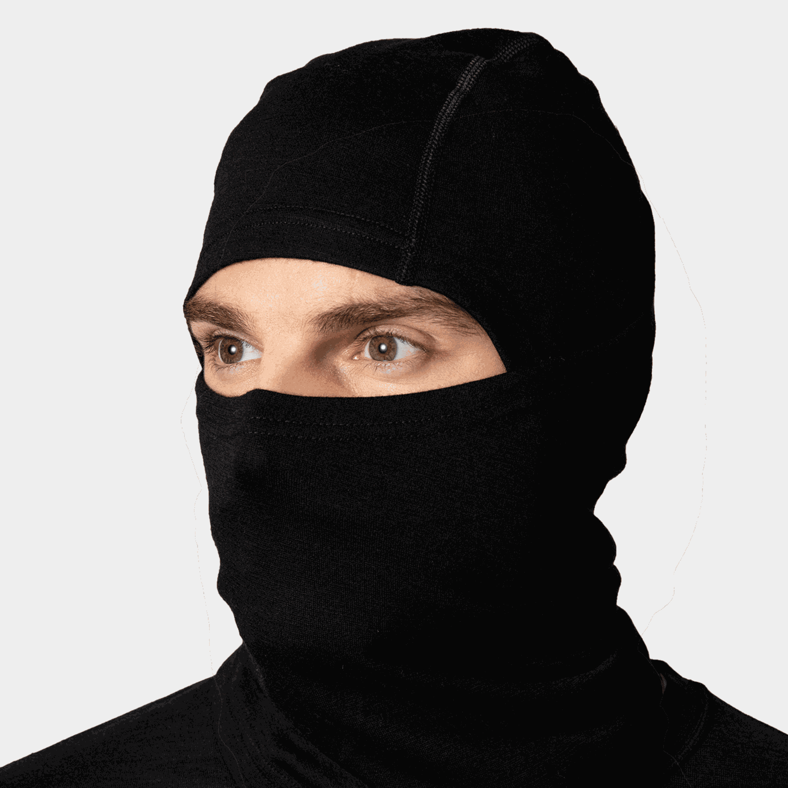 Wool Convertible Balaclava 24/25, balaklava, unisex - Svart