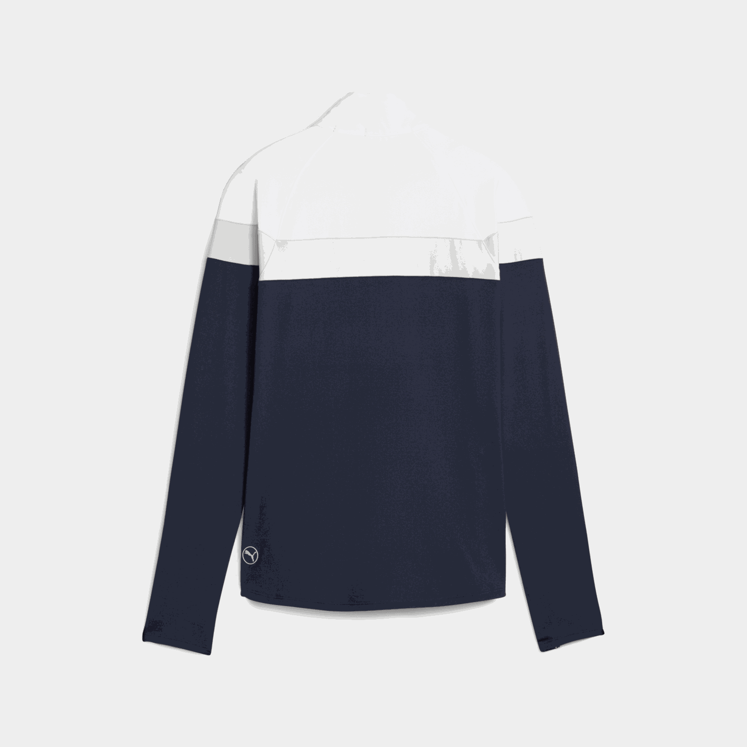  Lichtgewicht damesgolfshirt met kwartrits, donkerblauw.