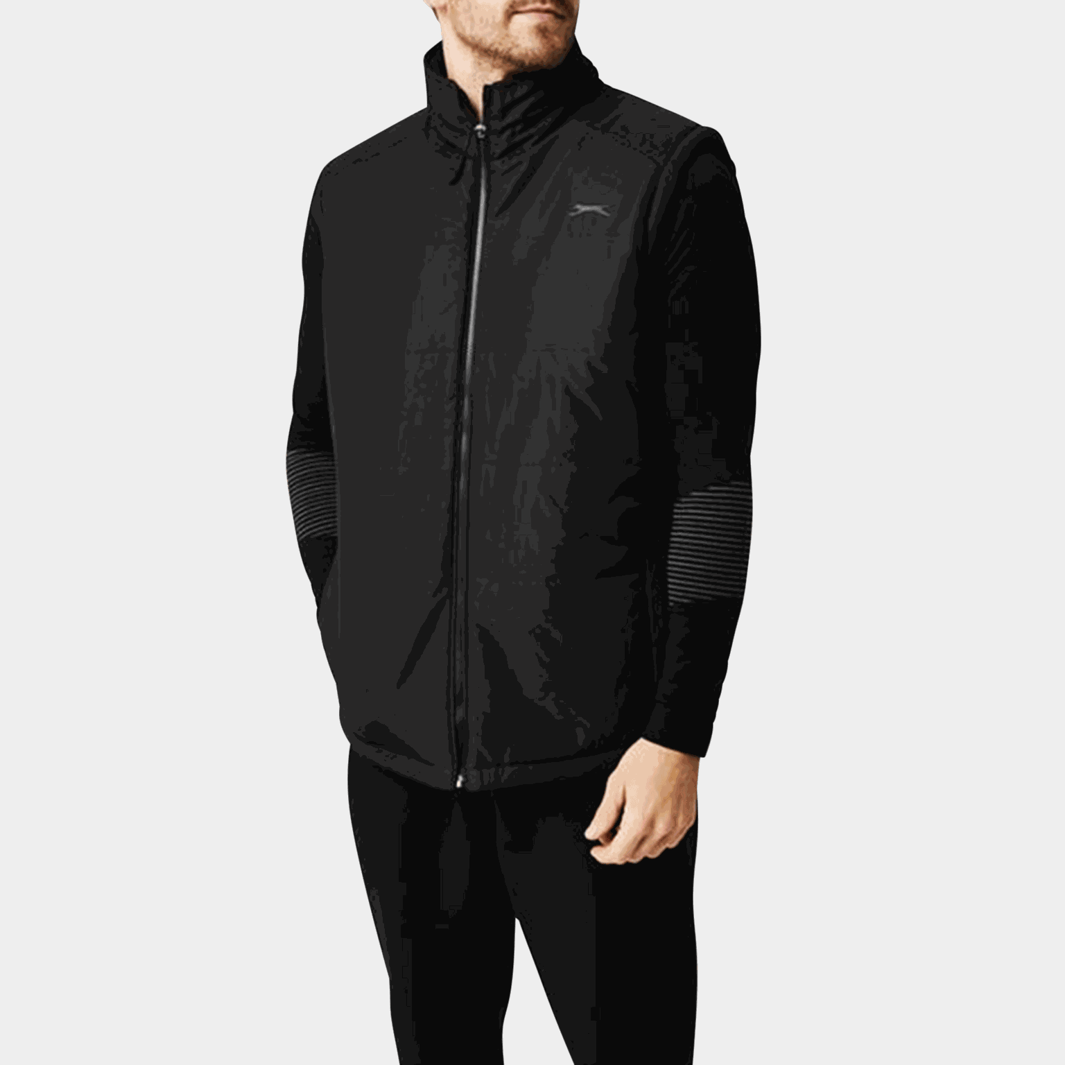  Colete preto acolchoado masculino