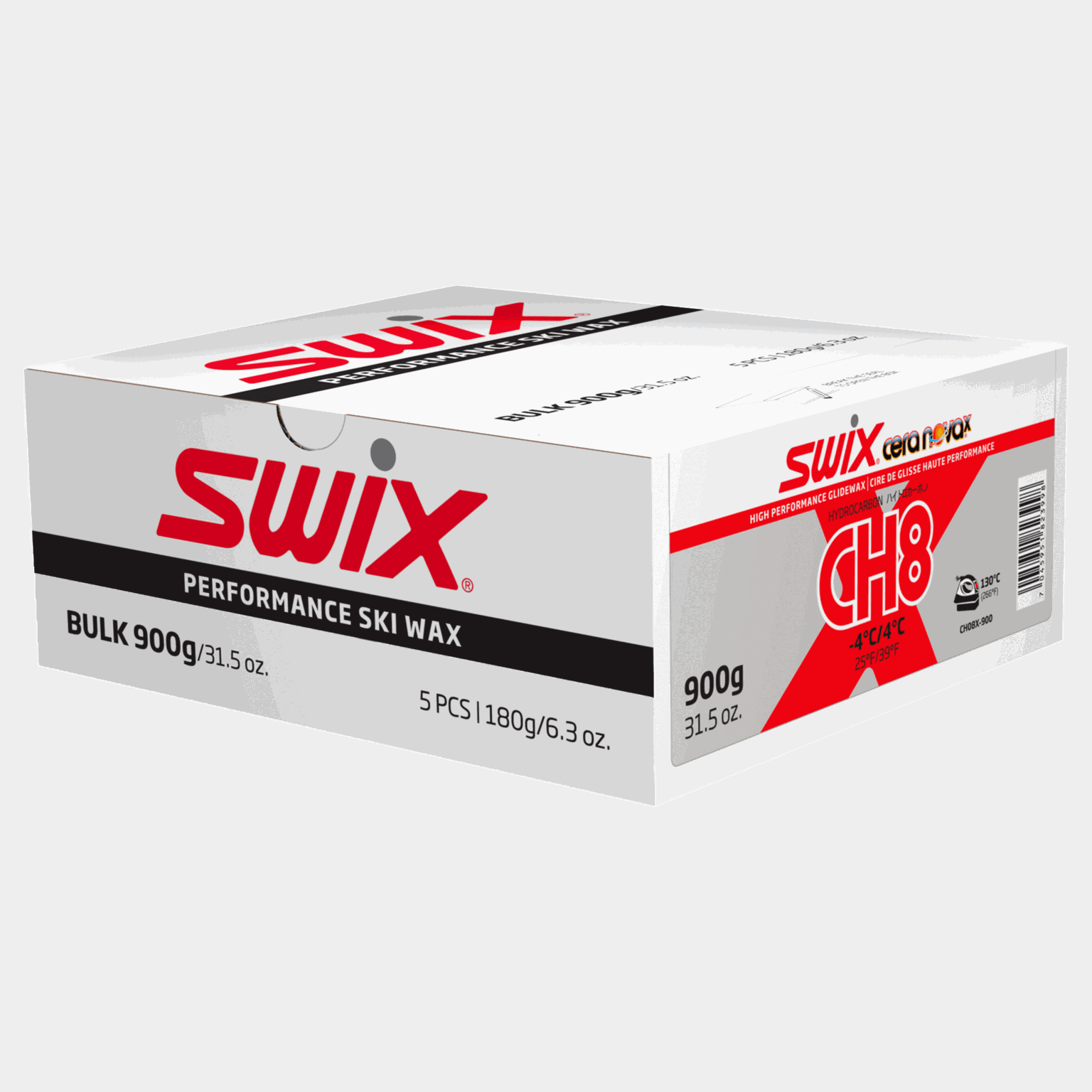  Cera para esqui CH8X Vermelha -4°C/4°C 900g -