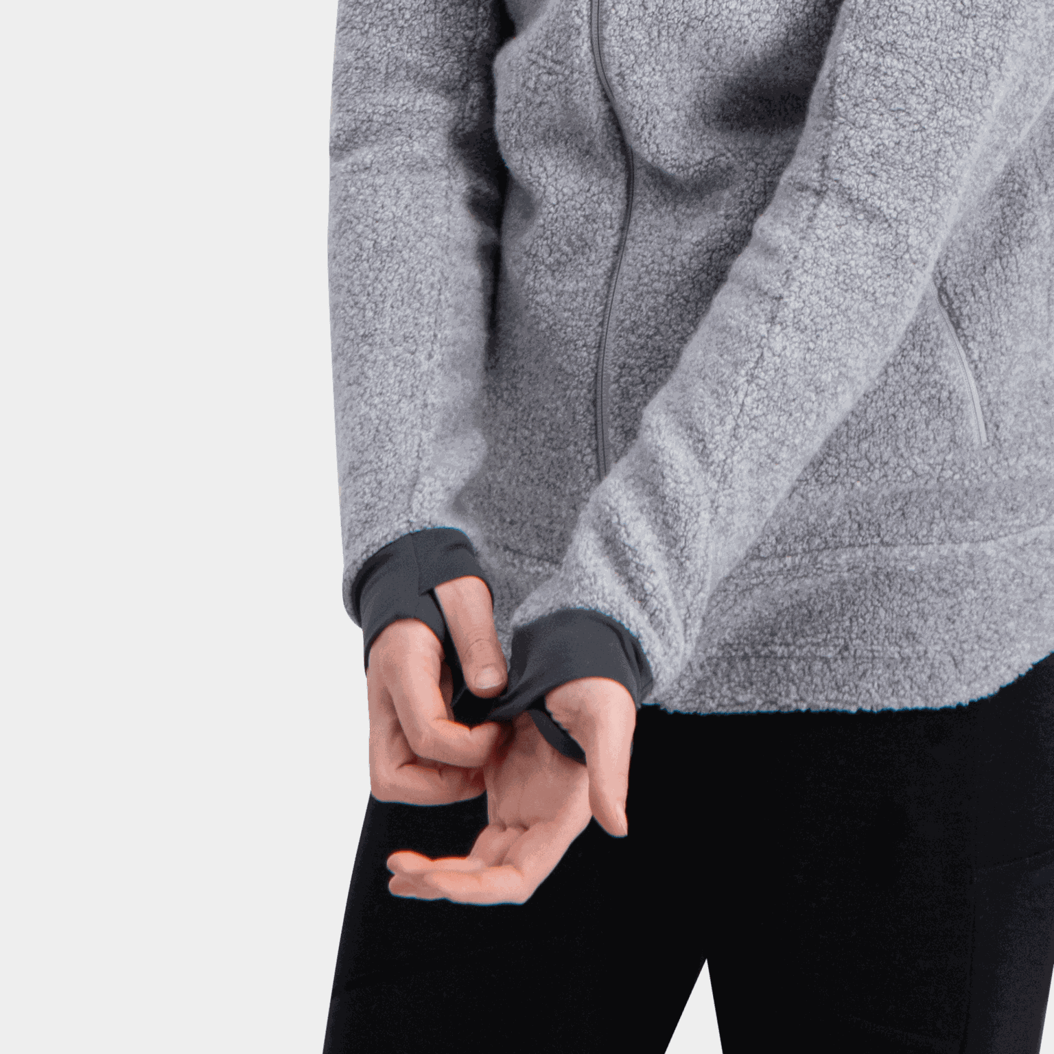 Sweat à capuche Femund Warmwool3 W, en laine, pour femme - Gris