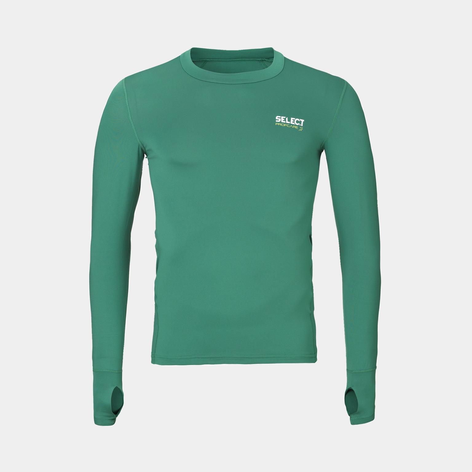 Camiseta de compressão masculina de manga comprida 6902 - verde