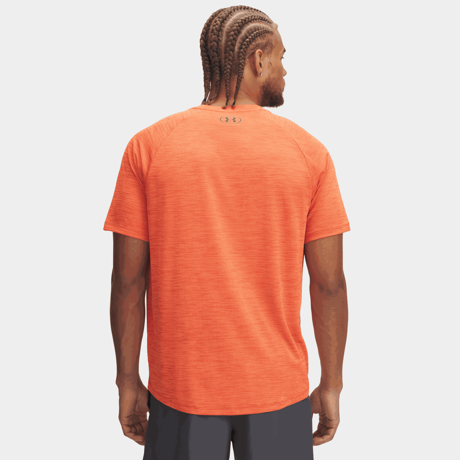  Technisch T-shirt met korte mouwen en textuur voor heren – Rood