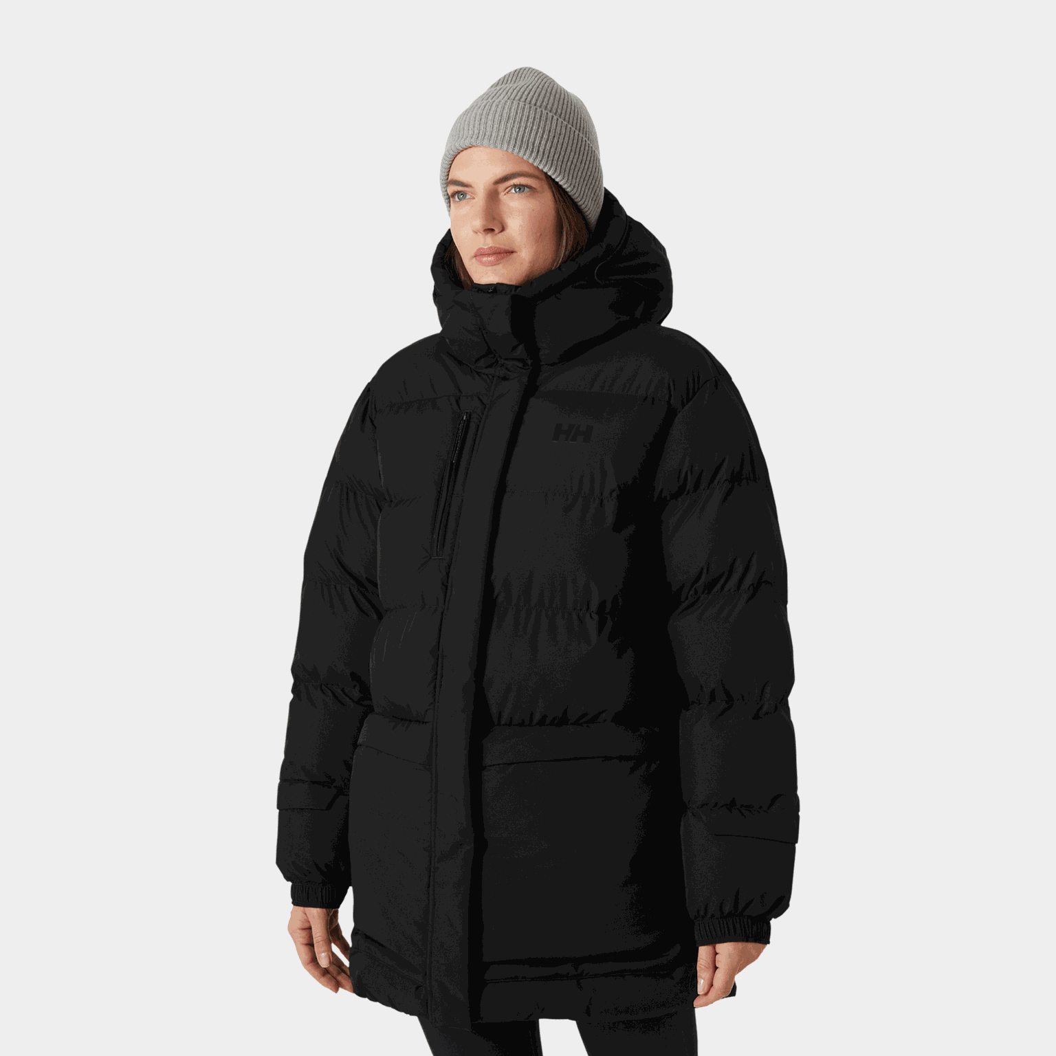 Aurora Parka, parka de inverno feminina - preta