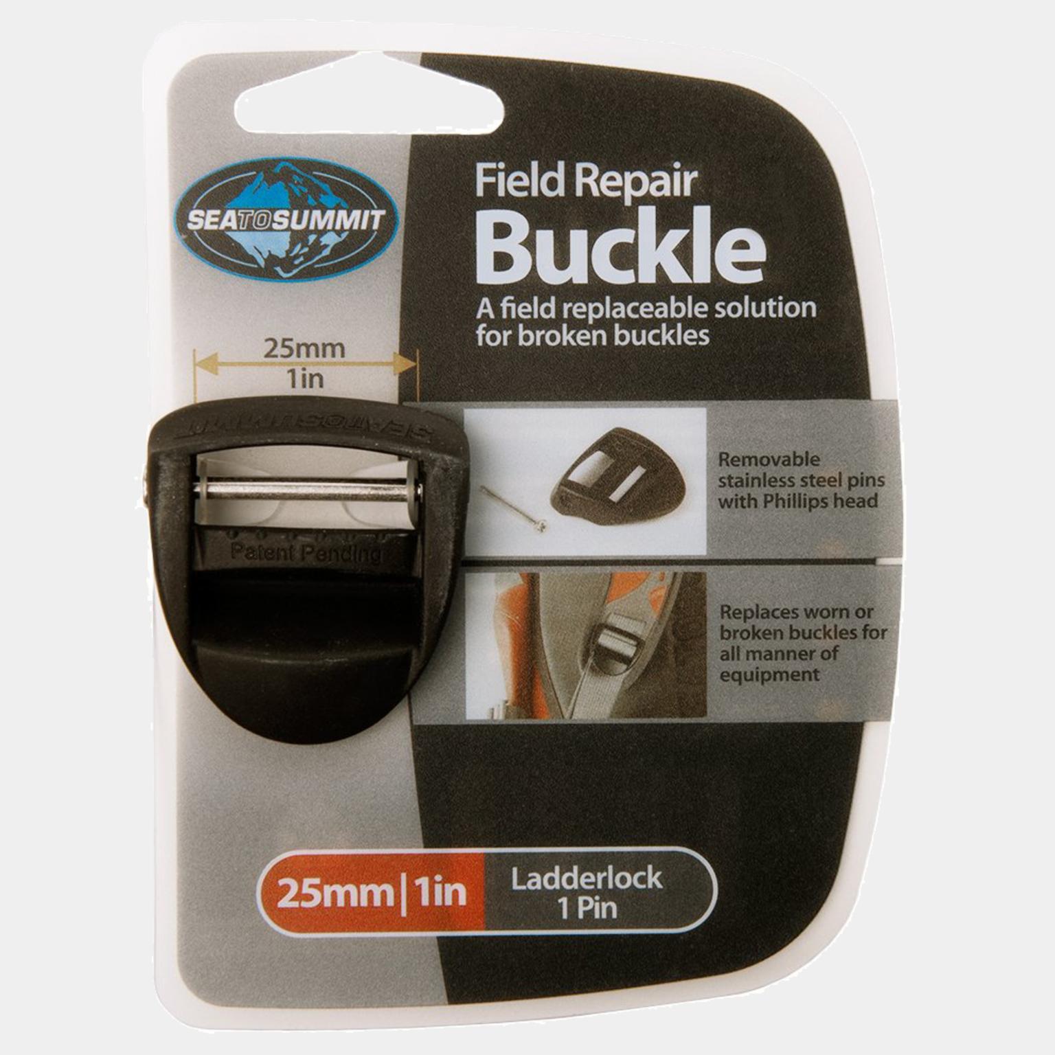 Buckle 20mm Ladderlock 1 Pin Black - Svart