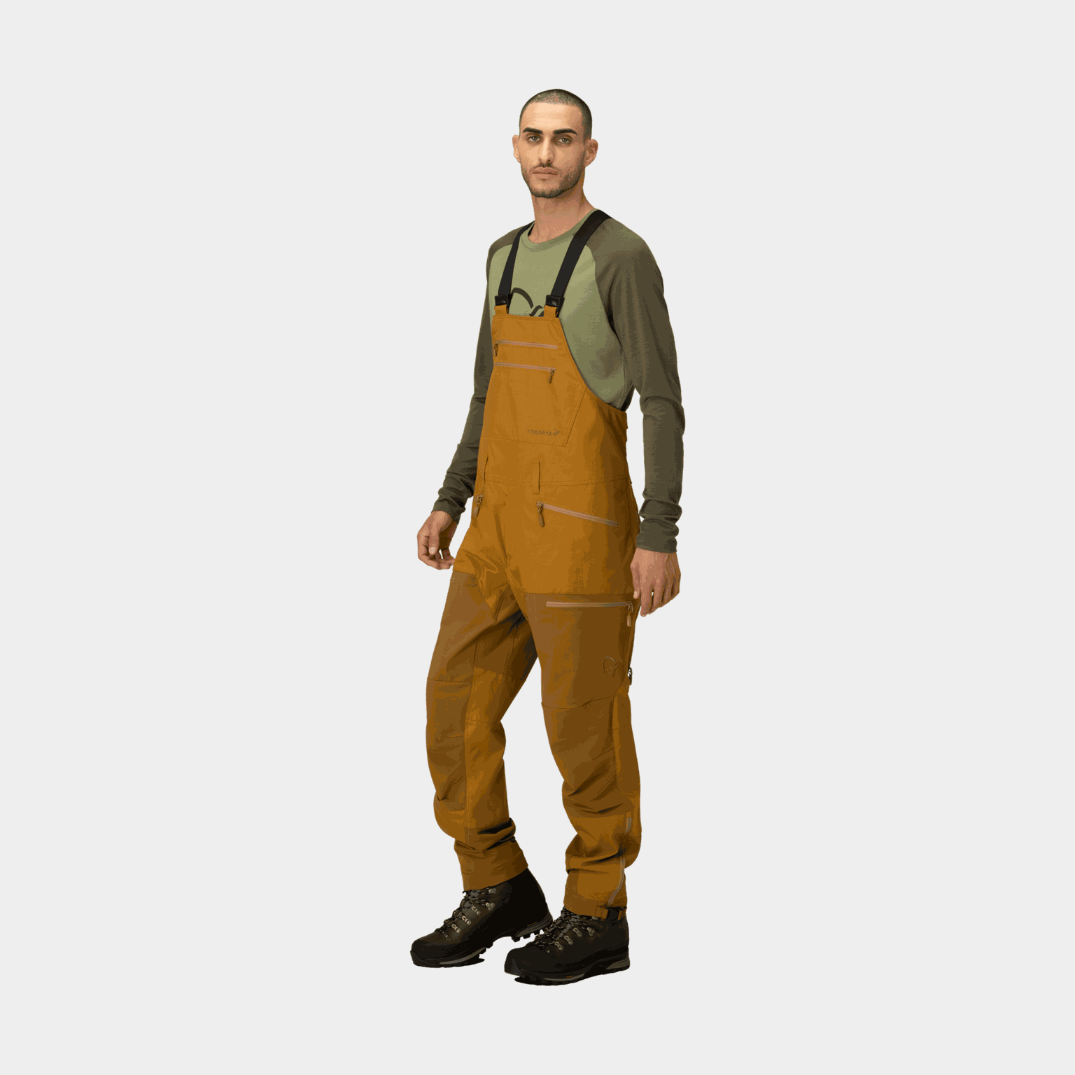 Salopette en coton Femund, pantalon de randonnée robuste, homme - Multicolore