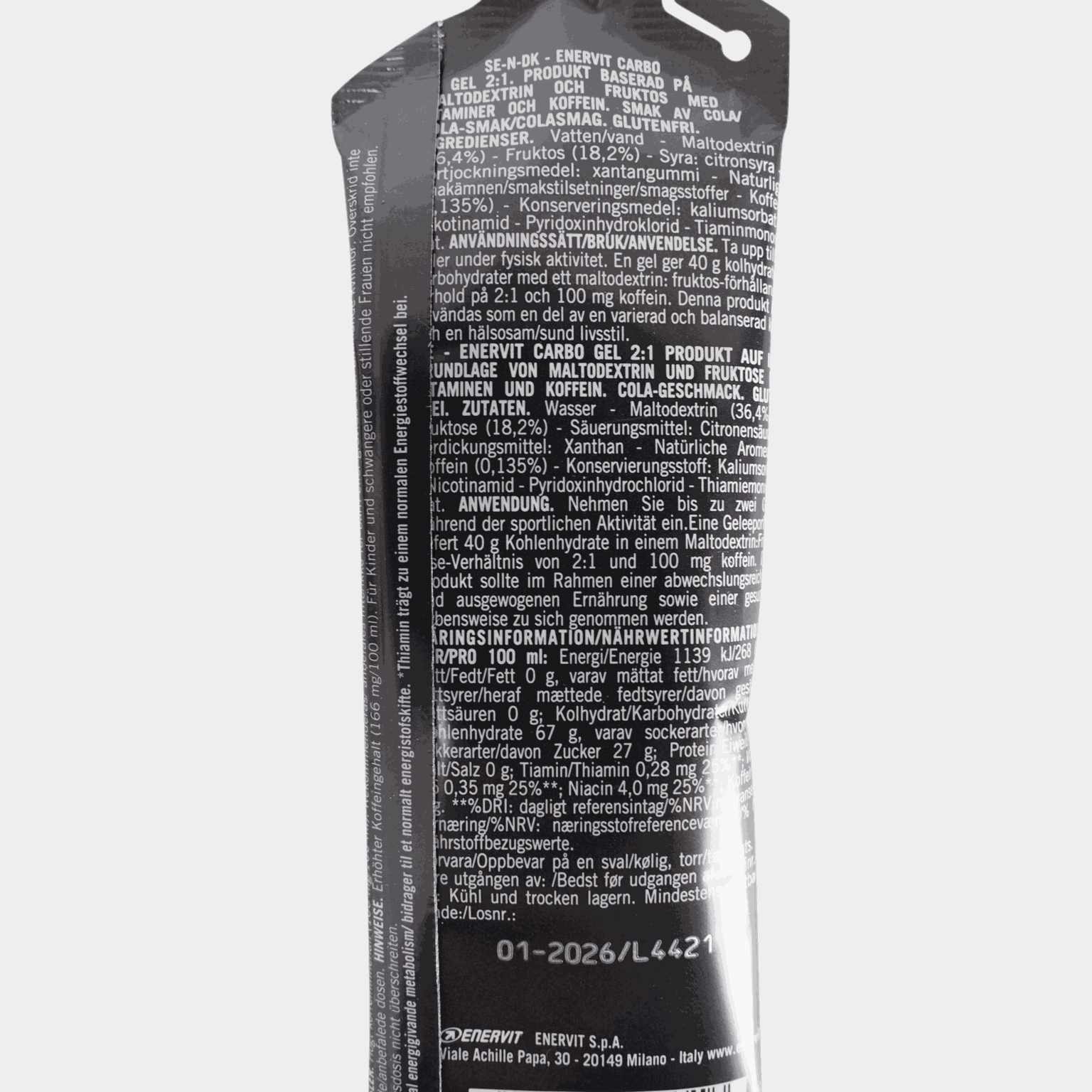  C2:1PRO Carbo Gel Cola + 100 mg kofeiny, żel energetyczny -