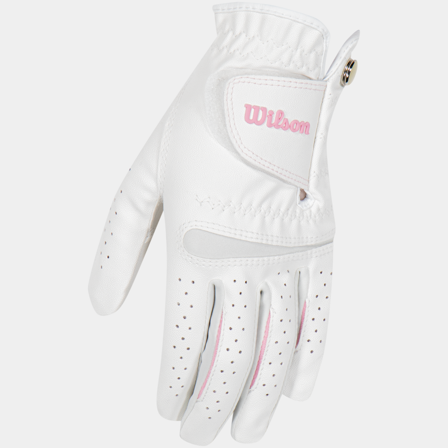  Luvas de golfe Feel Plus LLH (conjunto de 2) para jogadores seniores - brancas