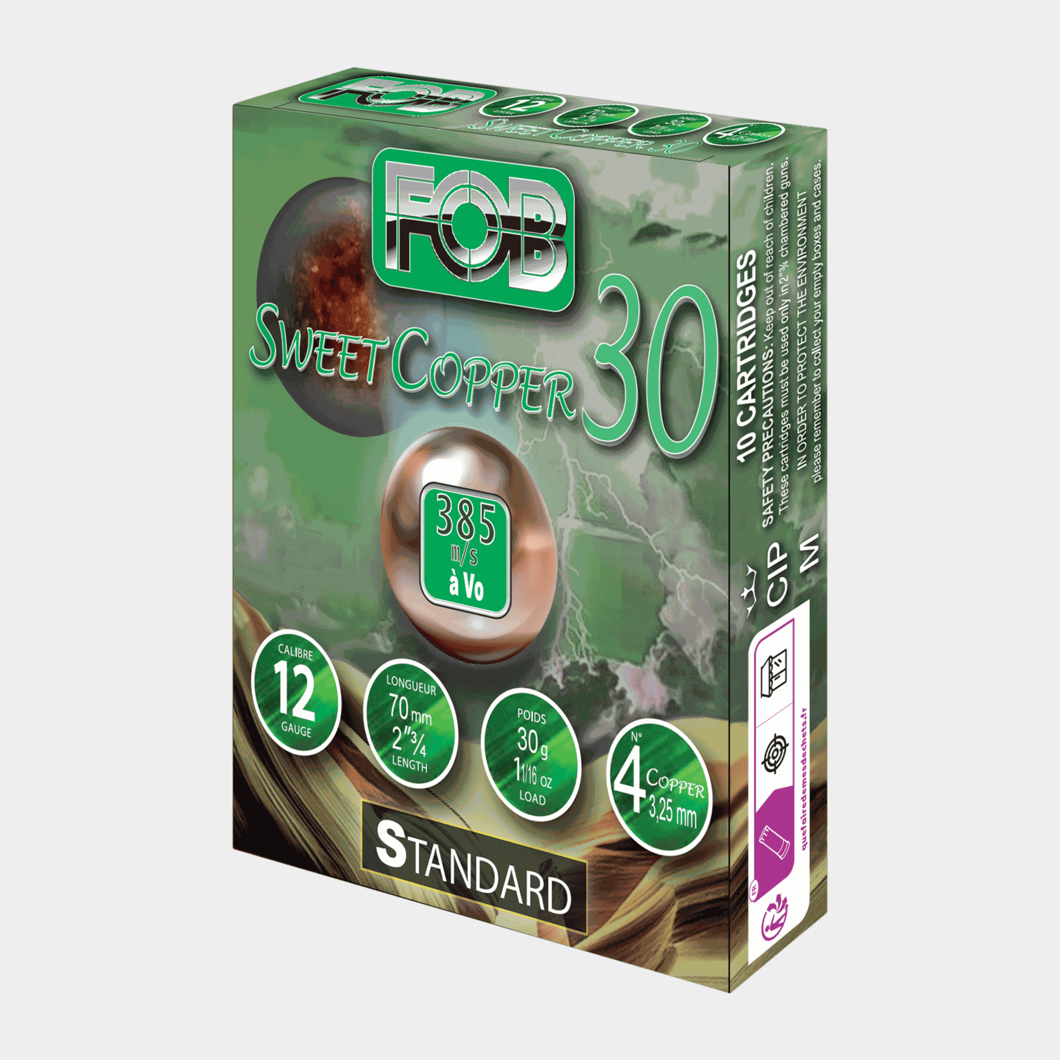 Náboje Sweet Copper 12-70-4 broky 30 g (balení po 10 ks)