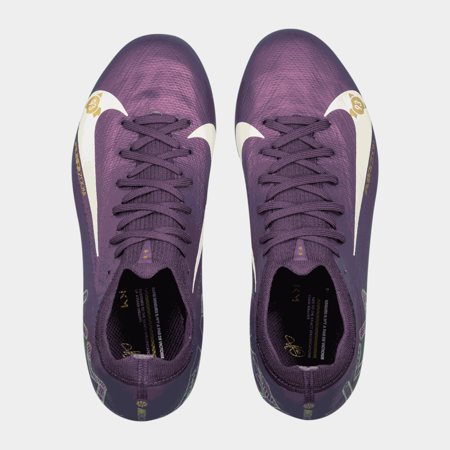 Zoom Mercurial Vapor 16 Pro Kylian Mbappé FG, fotballsko gress, junior - Lilla