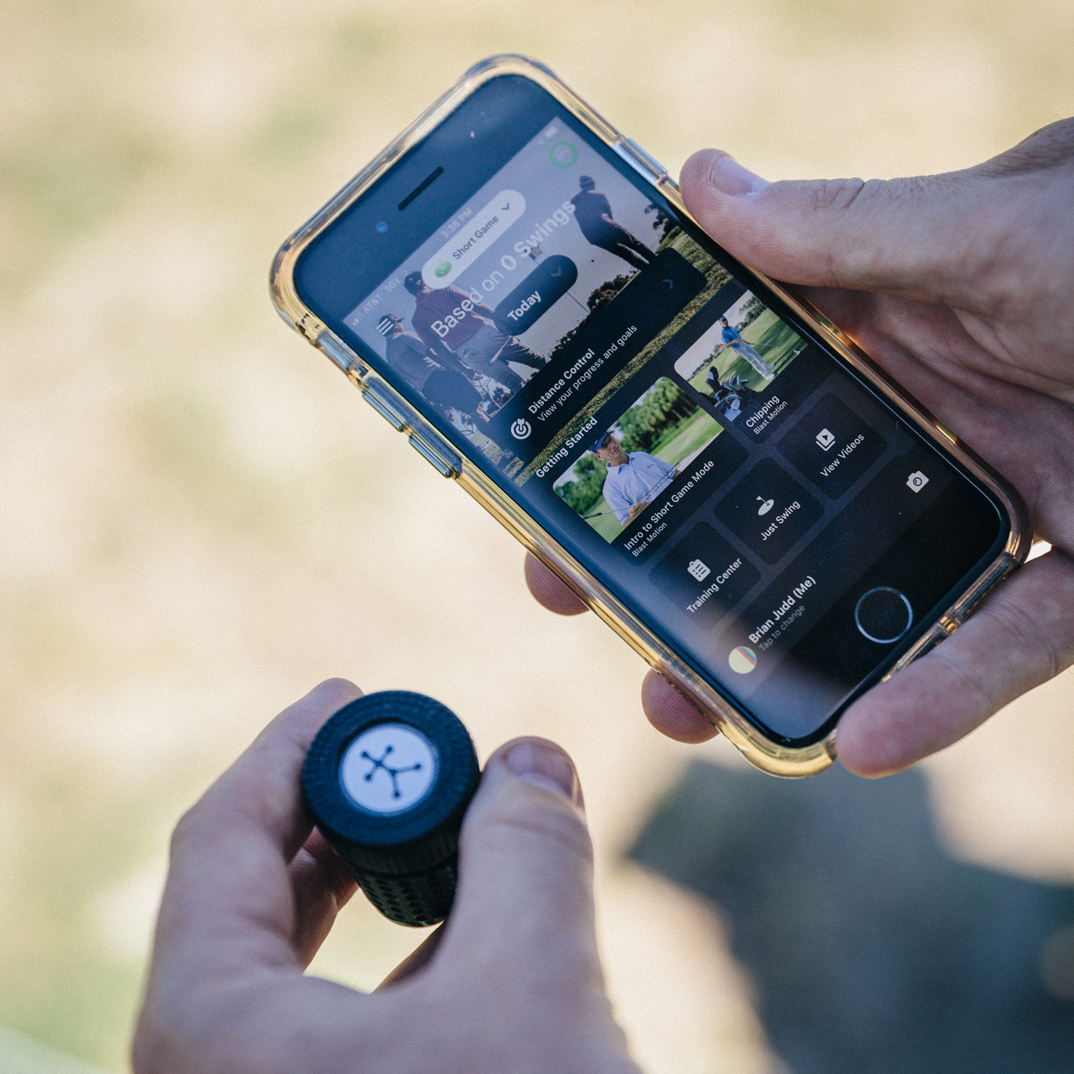  Blast bewegingssensor voor golf, golfsensor - zwart