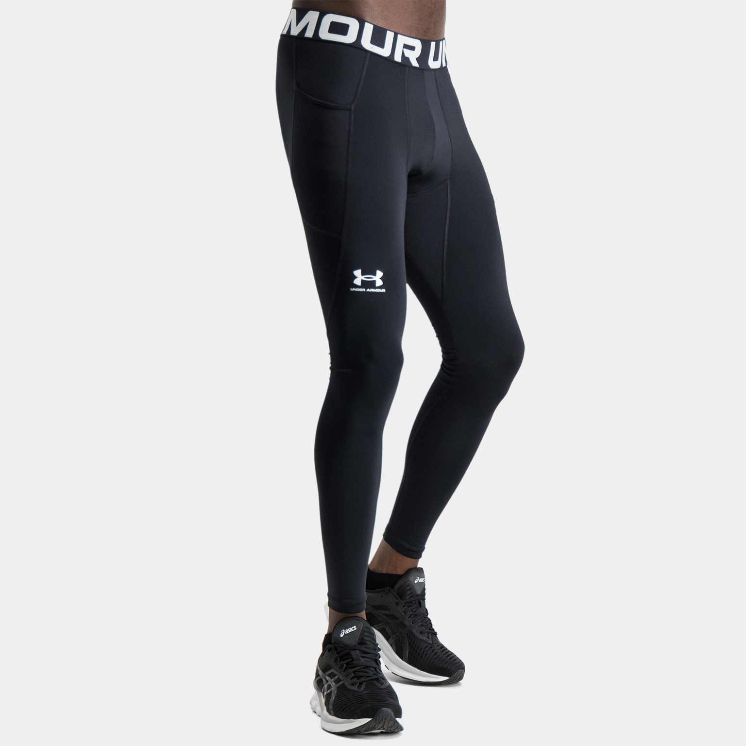  Męskie legginsy treningowe UA CG Armour – czarne