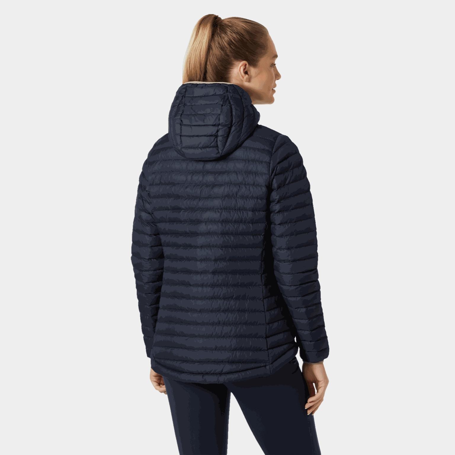 Casaco feminino Sirdal com capuz - azul escuro