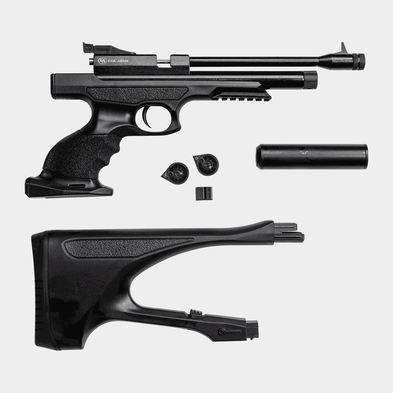 CO2-tryckluftspistol, svart, kaliber 4,5 mm -