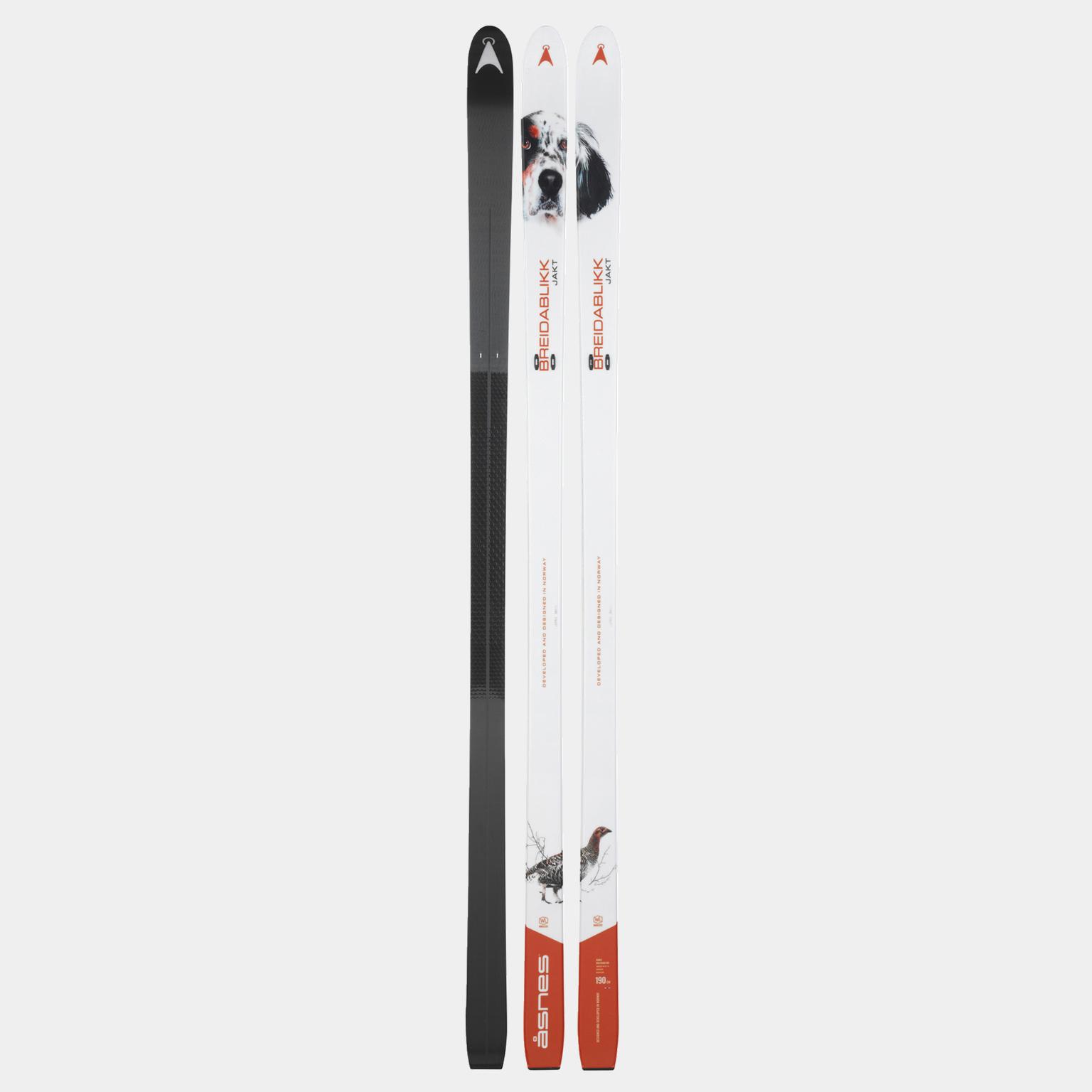  Esquis de montanha BC Skis Breidablikk Hunter sem cera, tamanho 24/25, pontas de aço, novos - brancos