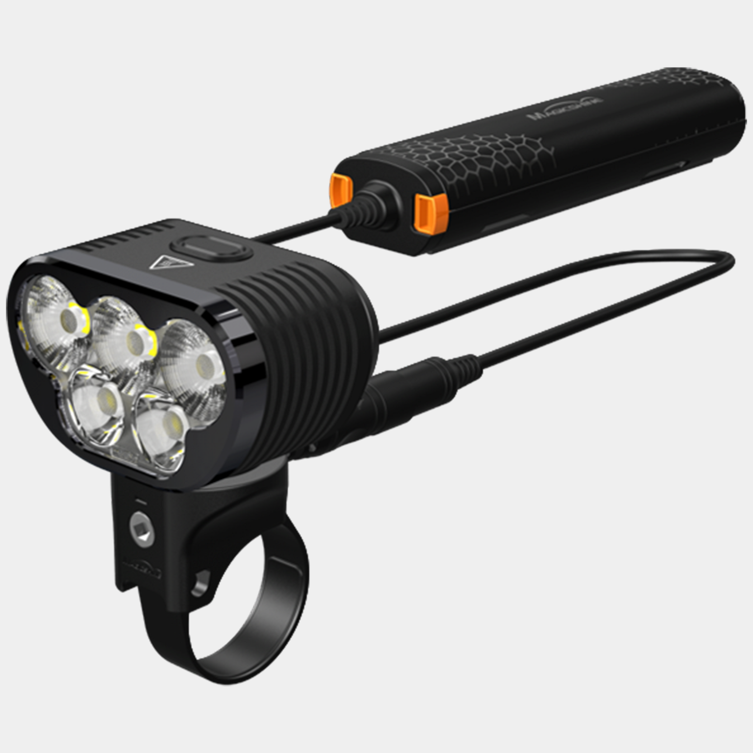 USB oplaadbare hoofdlamp met MS-vatting, 3500 lumen – zwart