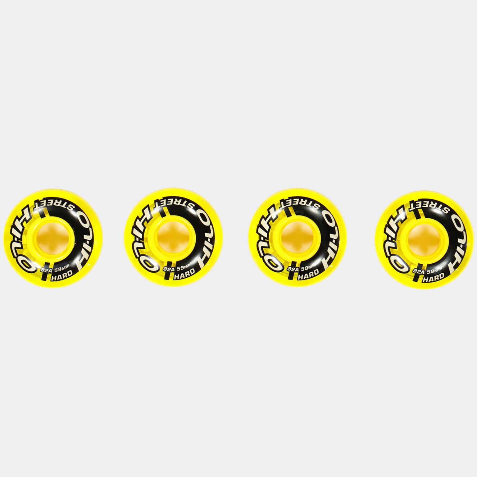 S19 Street 4pk 82a-23/24 Hi-Lo Inline Wheels, 4-pak - żółty