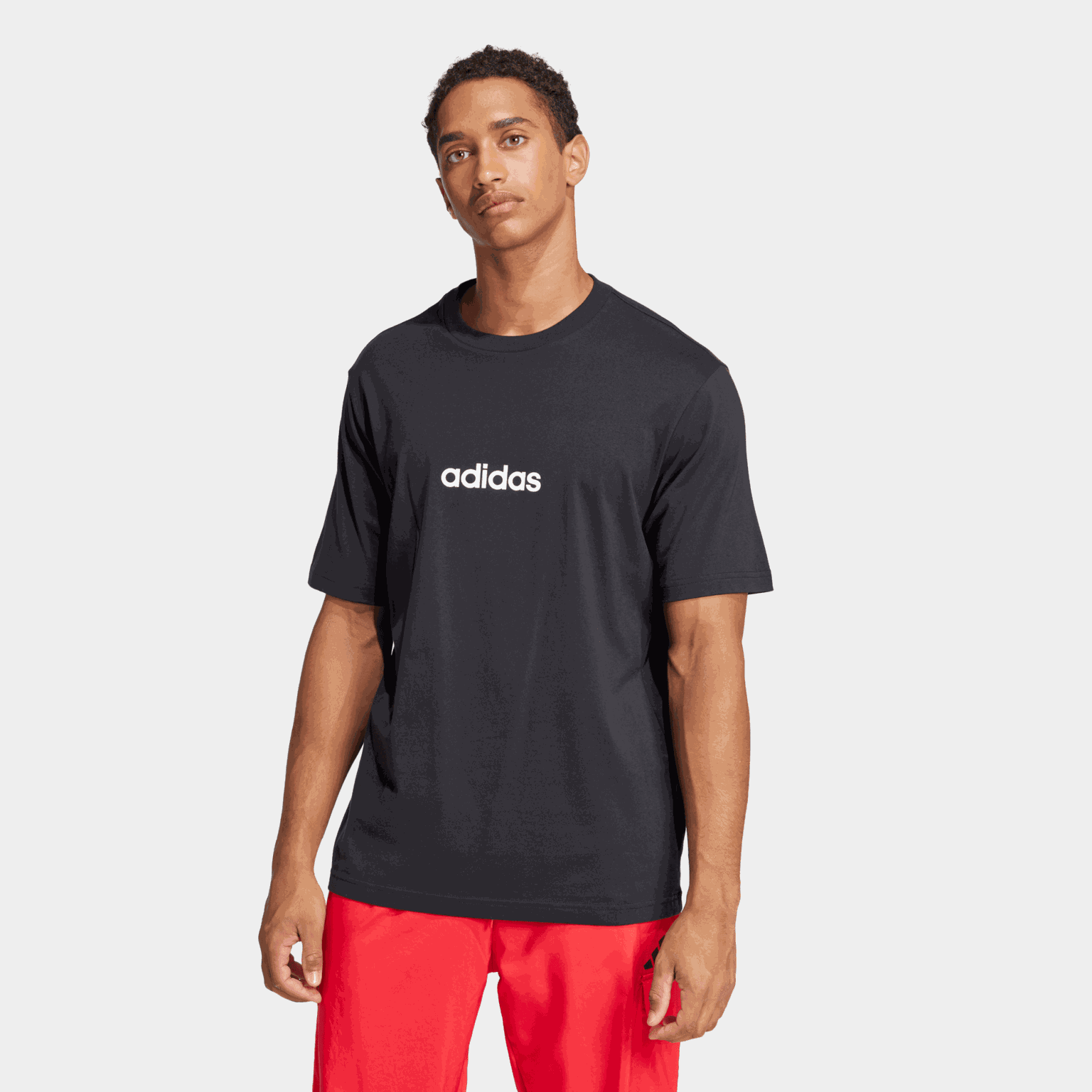  T-shirt Essentials pour homme en jersey simple à motif linéaire