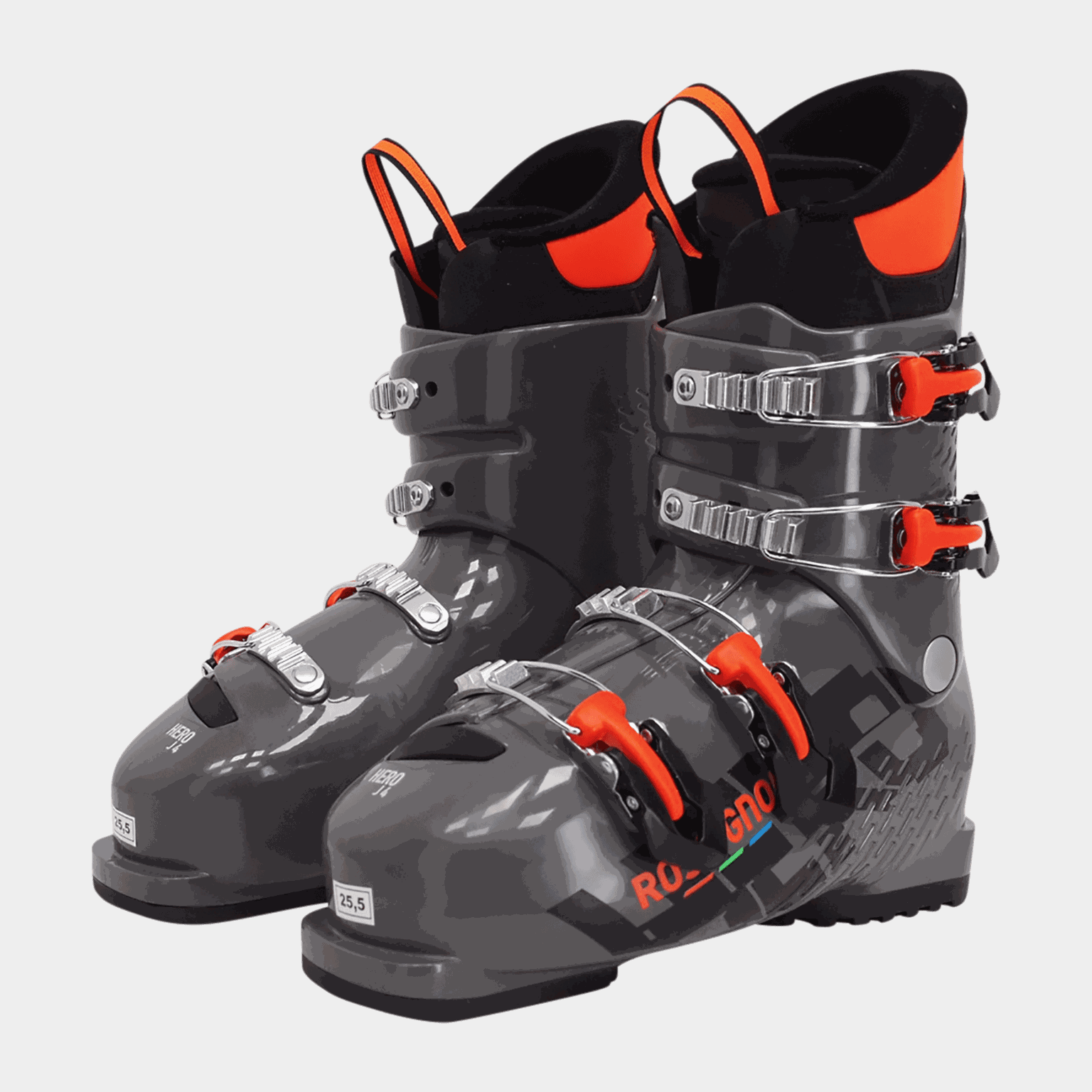  Botas de esqui JR J4 HERO 24/25, tamanho infantil - cinza