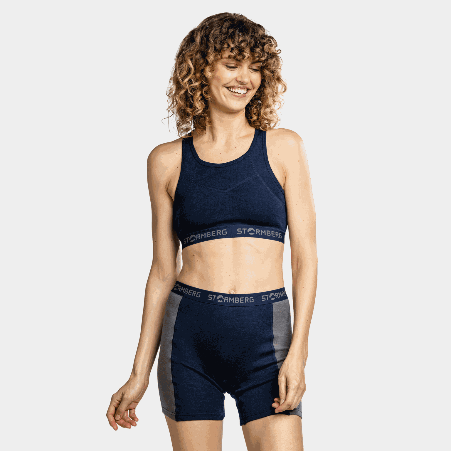 Kebnekaise Wool Bra, sports-BH, dame - Mørk blå