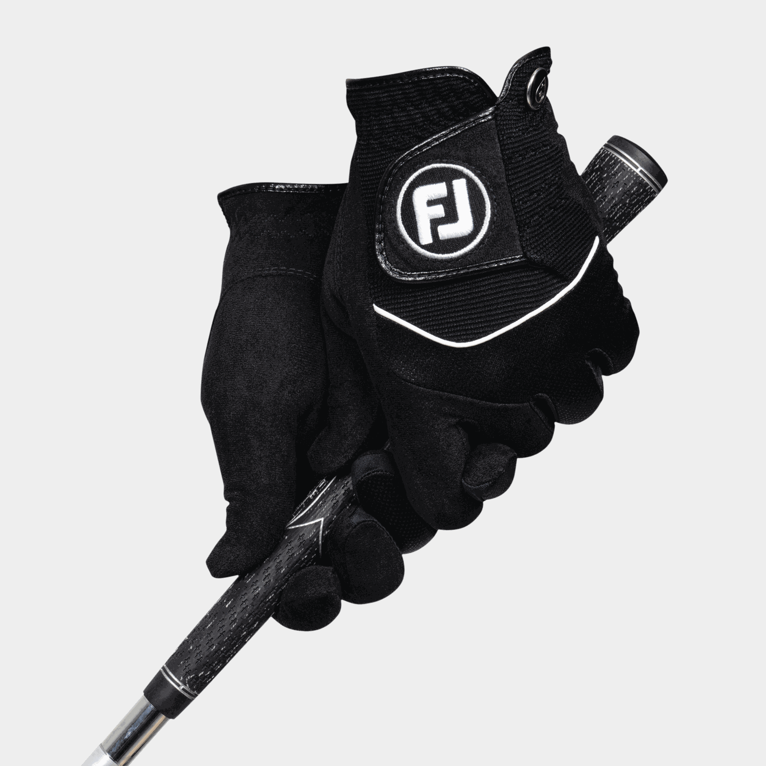  Gants de golf RainGrip pour homme, paire – Noirs