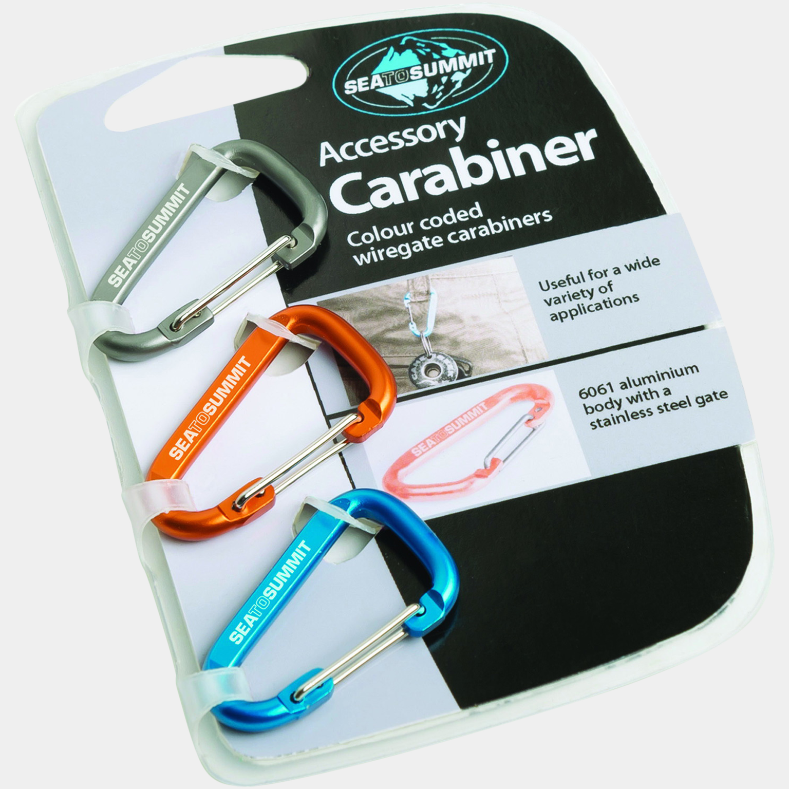 Sea To Summit Small Carabiner 3Pk - Flerfarget