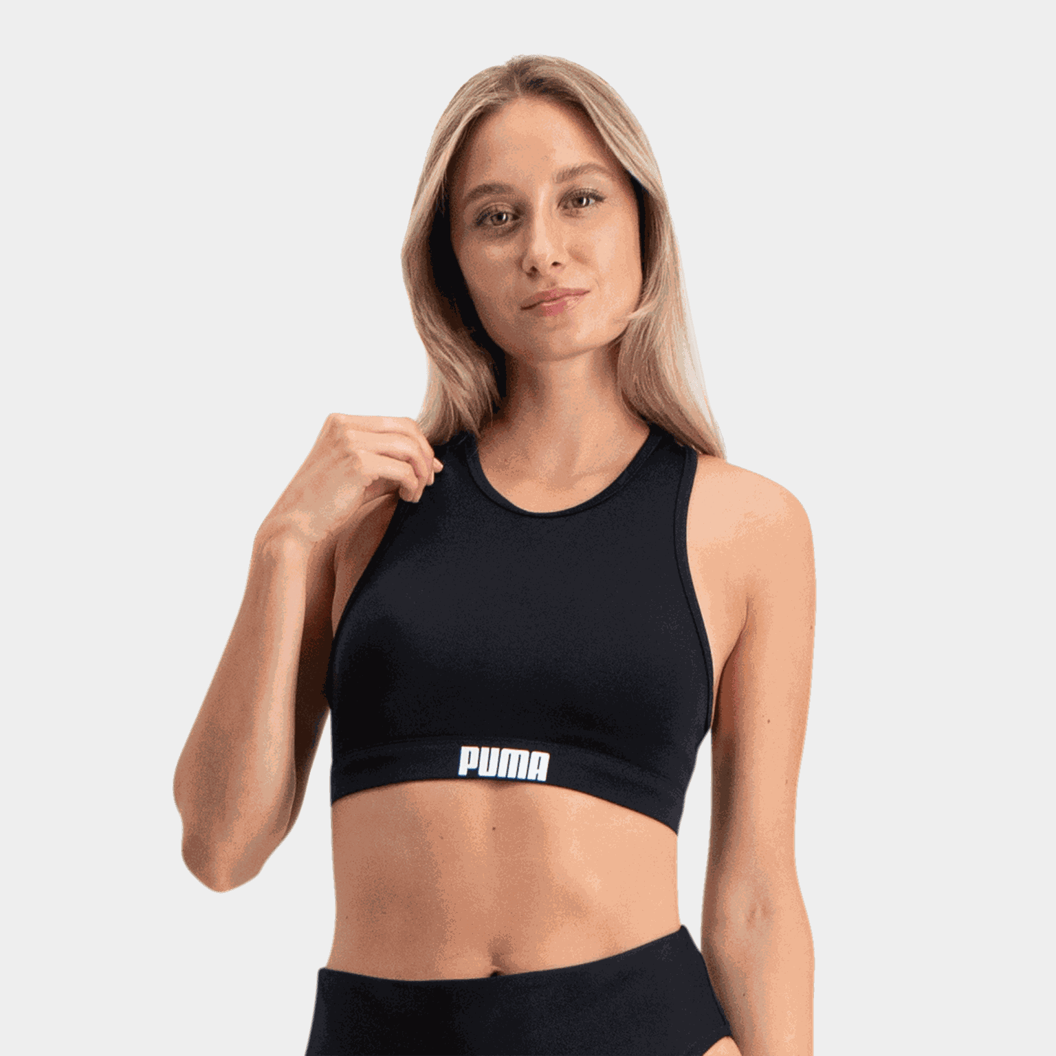 Bikinitop voor dames met gekruiste bandjes op de rug.