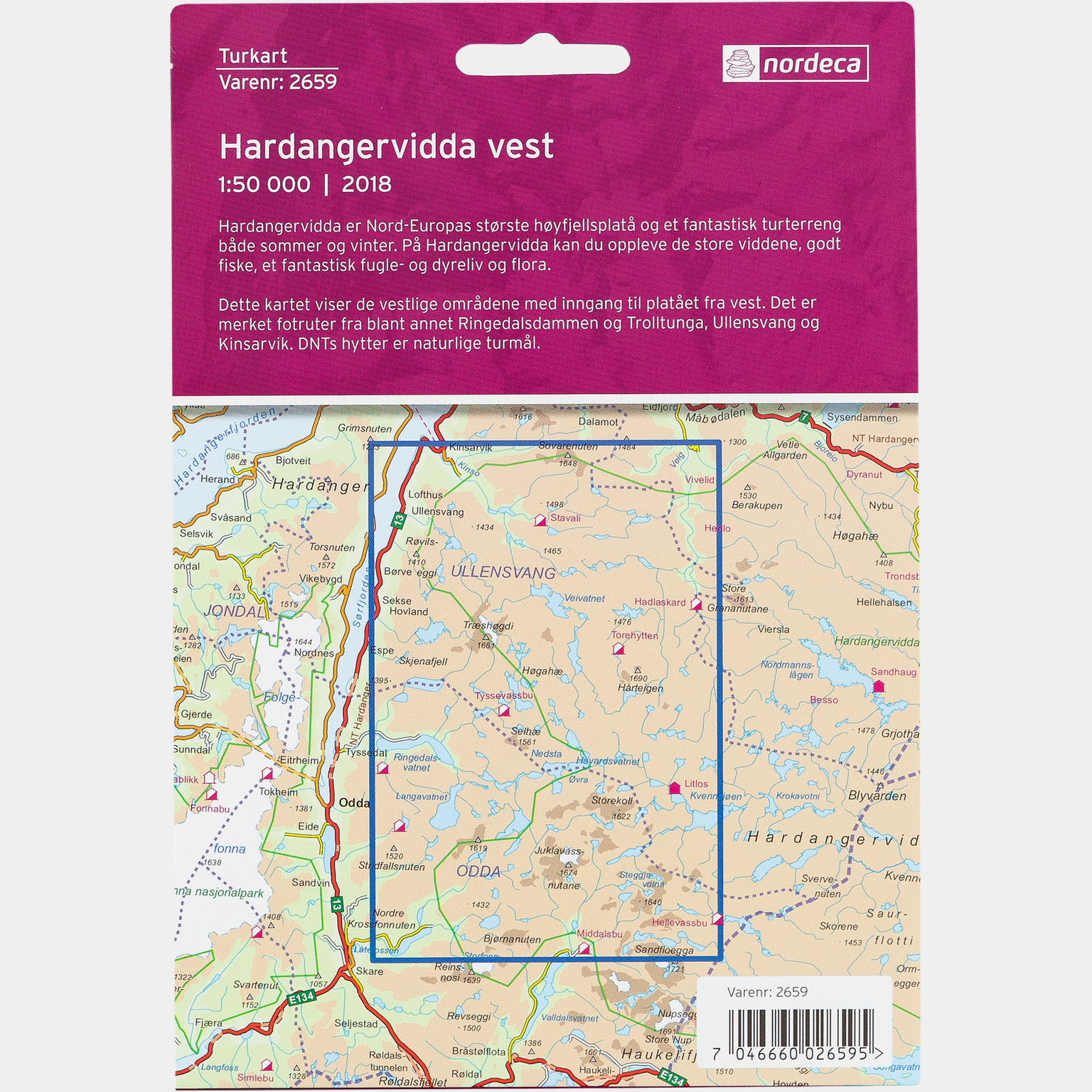  Hardangervidda Zachód 1:50 000 -