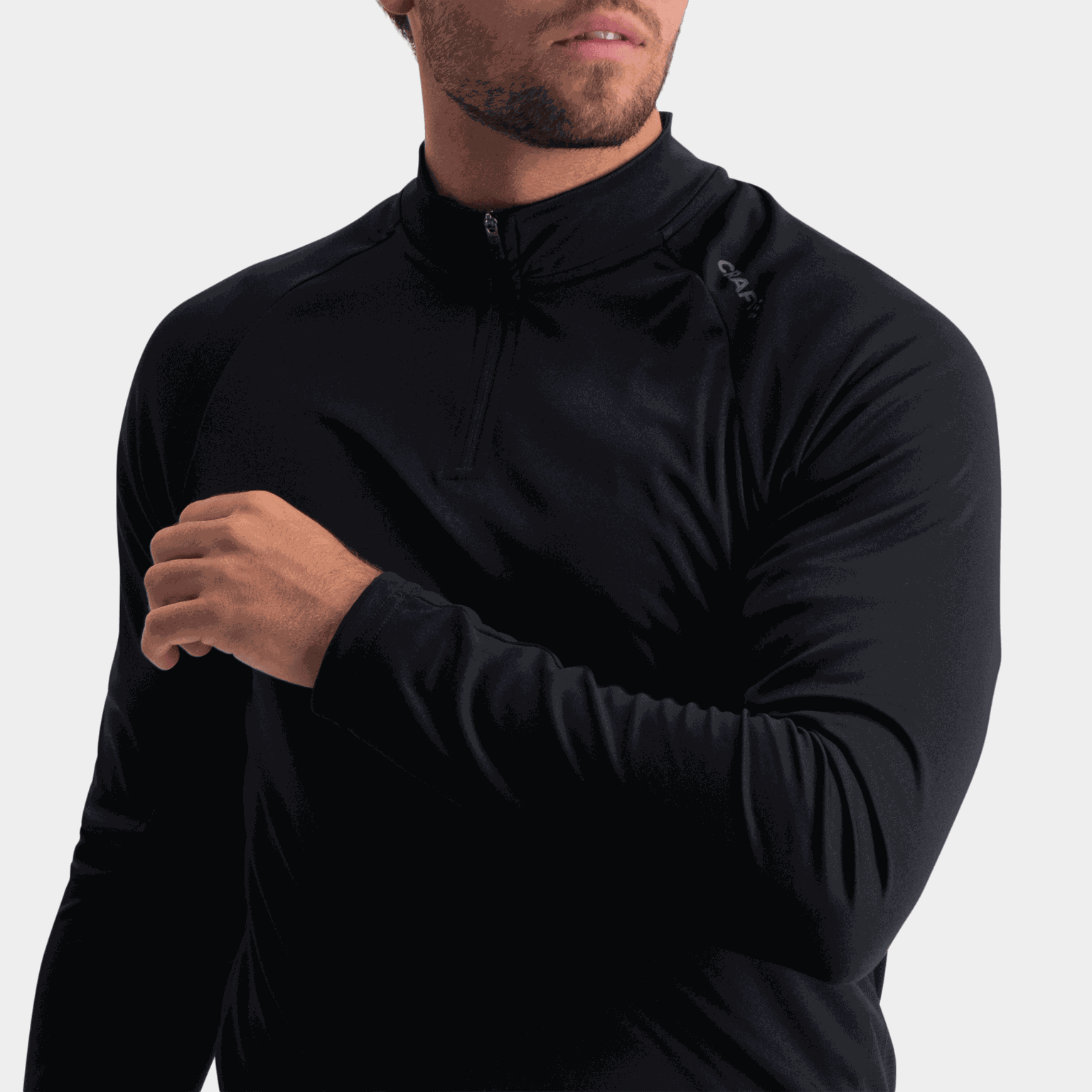 Core Charge Long Sleeve Zip Tee 2, treningsgenser, herre