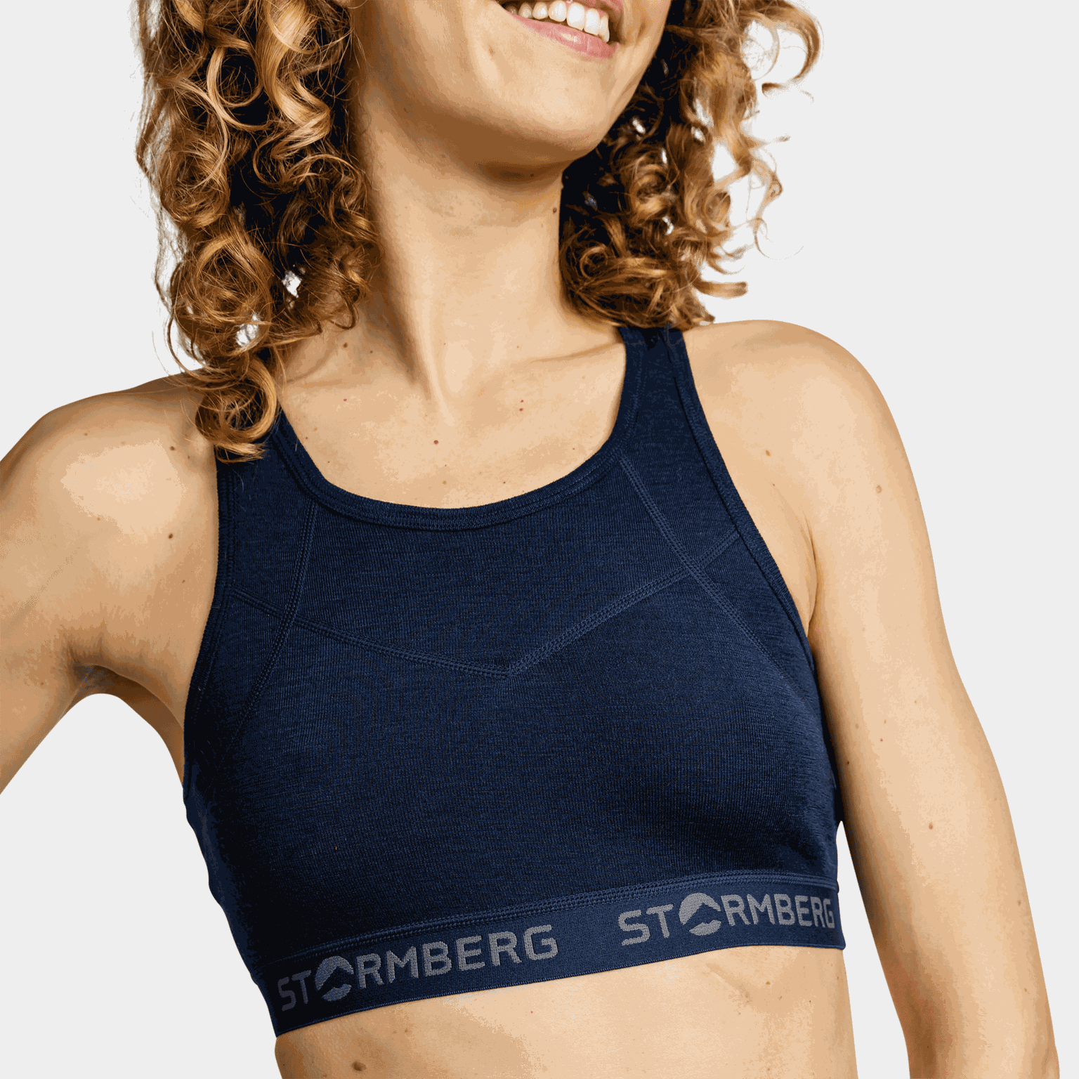 Kebnekaise Wool Bra, sports-BH, dame - Mørk blå