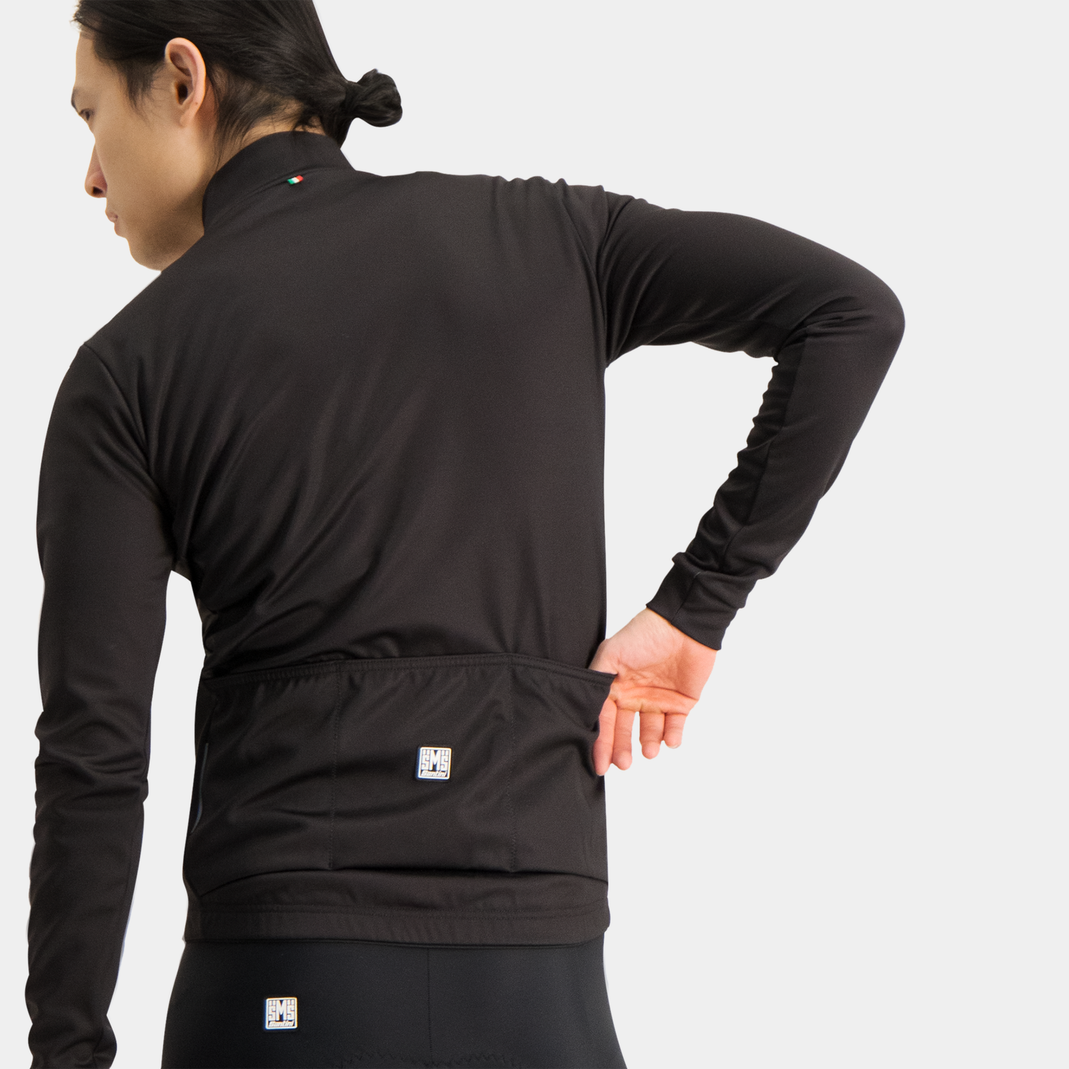  Colore LS 25 thermoshirt, unisex fietsshirt - zwart