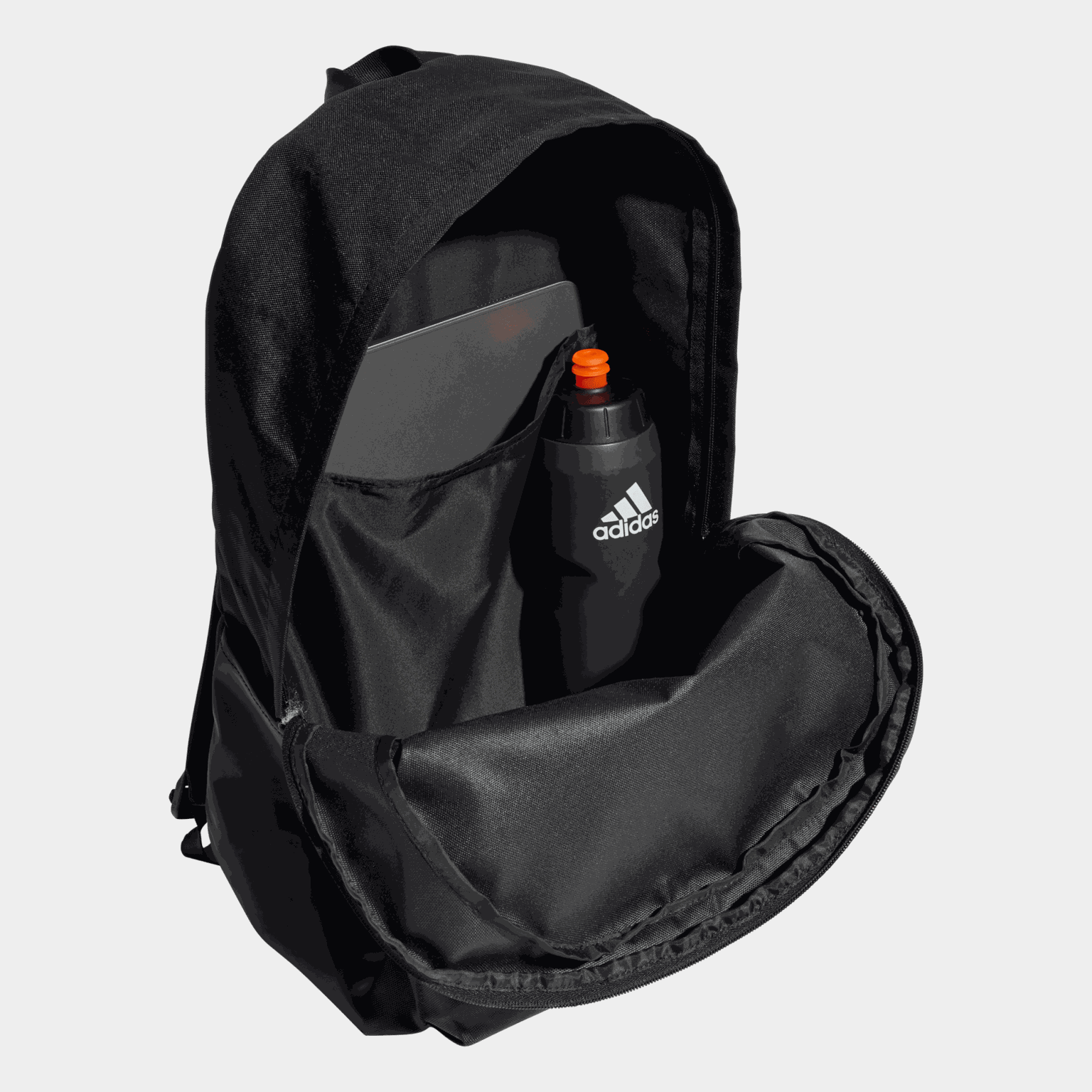  Zaino classico con logo a 3 strisce, nero