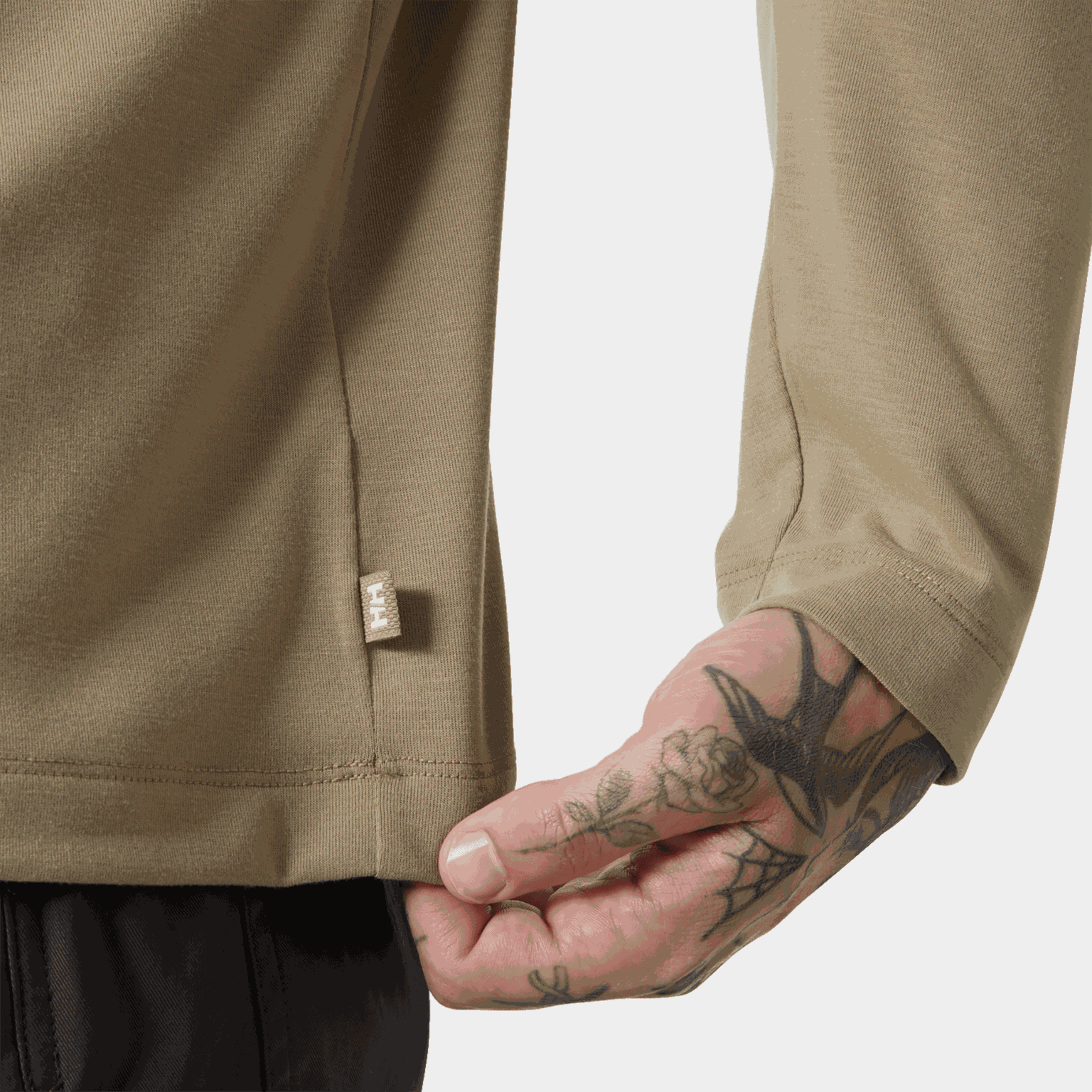 Skog T-shirt met lange mouwen en grafische print, maat L - Grijs