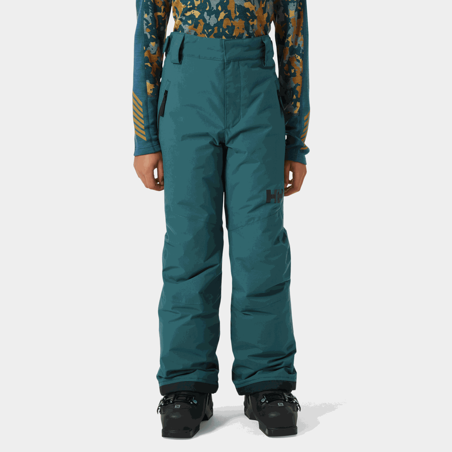 Spodnie legendarne, spodnie narciarskie, rozmiar juniorski - ciemnozielone